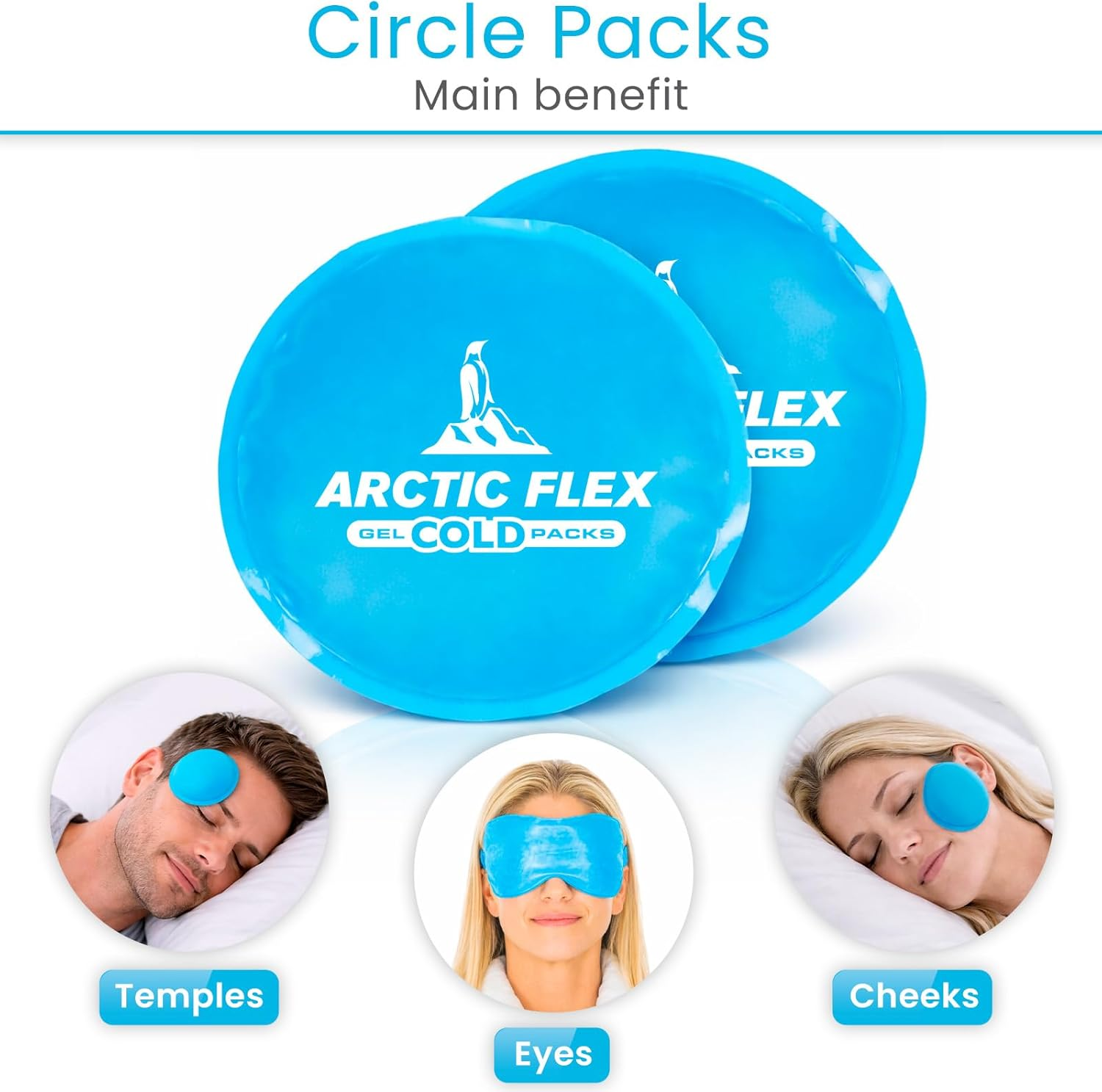 Arctic Flex Cold Eye Mask - Gel Ice Pack for Cool Sleeping, Dry Night Treatment - Reusable Hot Spa Therapy image number 6