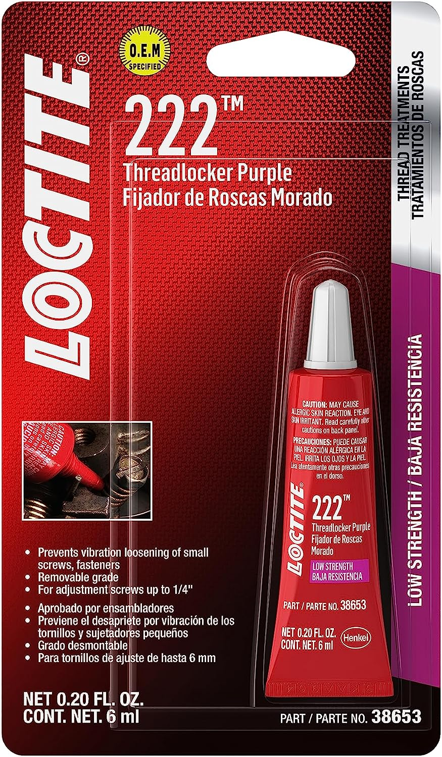 Loctite 222 Low Strength Threadlocker 6 Ml, Purple image number 1