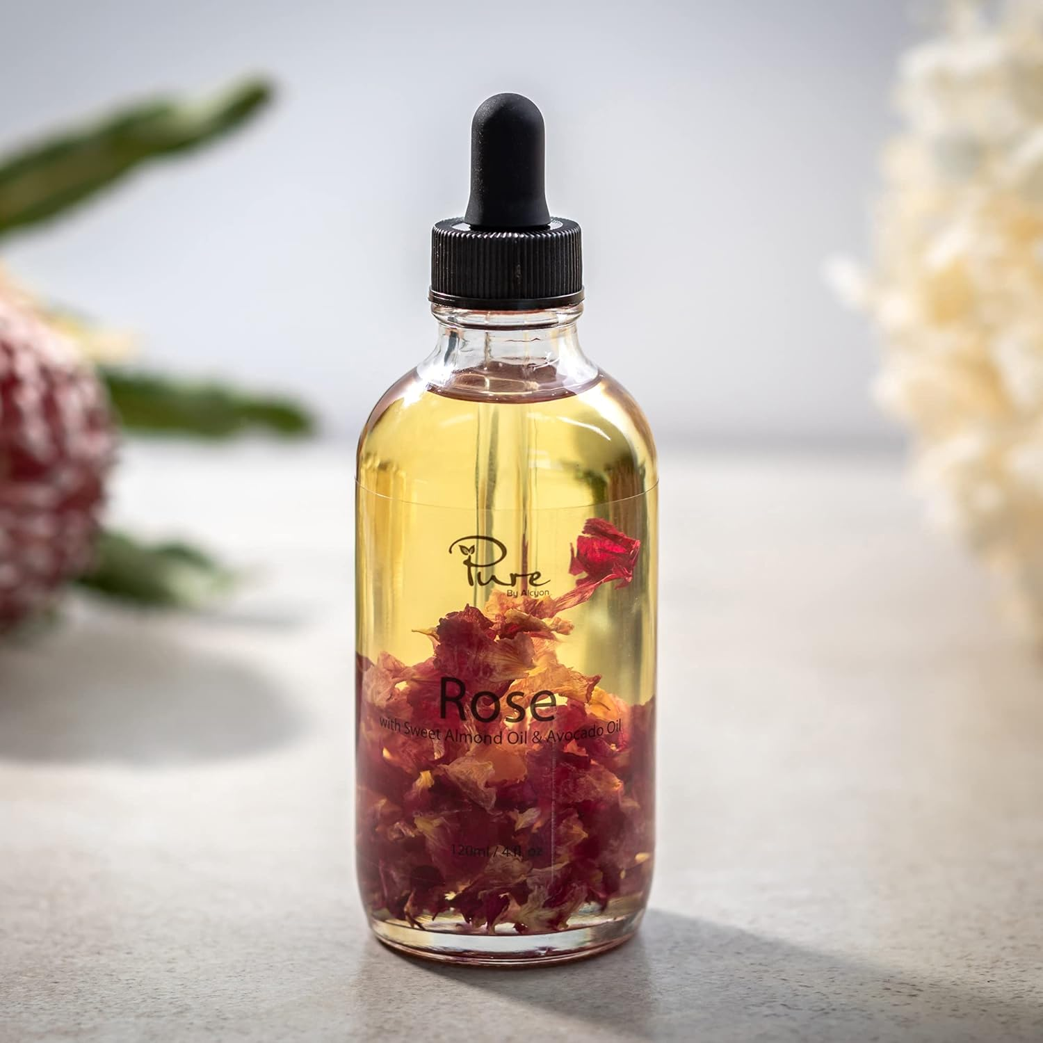 Alcyon Bath & Body Oil - Infused with Natural Botanicals - Turn Your Average Bath Spa-Like Luxurious Experience - Ultimate Relaxation, Skin Nourishment & Moisturizing - Rose Scented (120Ml) image number 2
