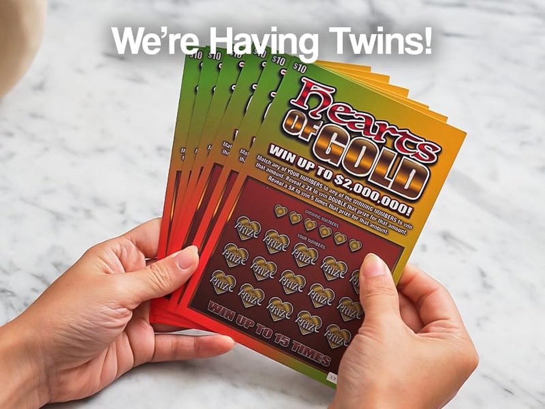 Twin Pregnancy Announcement Card - We'Re Having Twins - Six Twin Baby Reveal Scratcher off Tickets Included - Pregnancy Announcement for Husband - Baby Shower Decorations - Fun Surprise Cards image number 6