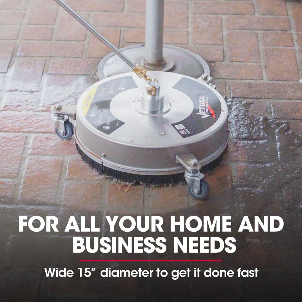 Jet-Usa 15" Stainless Steel Pressure Washer Surface Cleaner, 1/4" Fitting image number 3