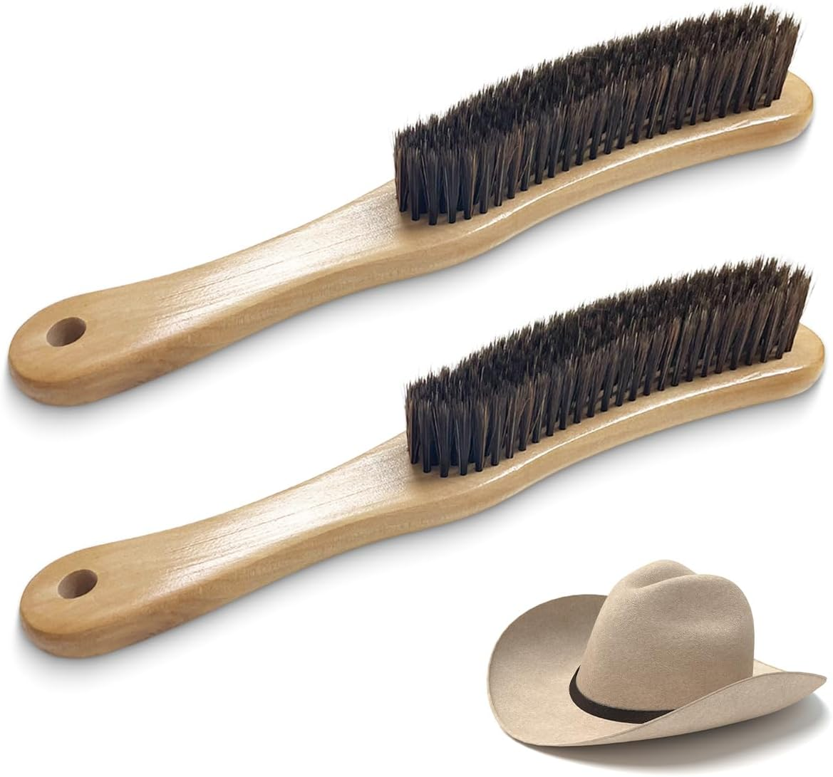 HAIKING Hat Brush, 2 PCS Felt Hat Cleaning Brush for Shoes, Hat, Clothes and Furniture Remove Hair Dust (30 Cm/11.8 In) image number 2