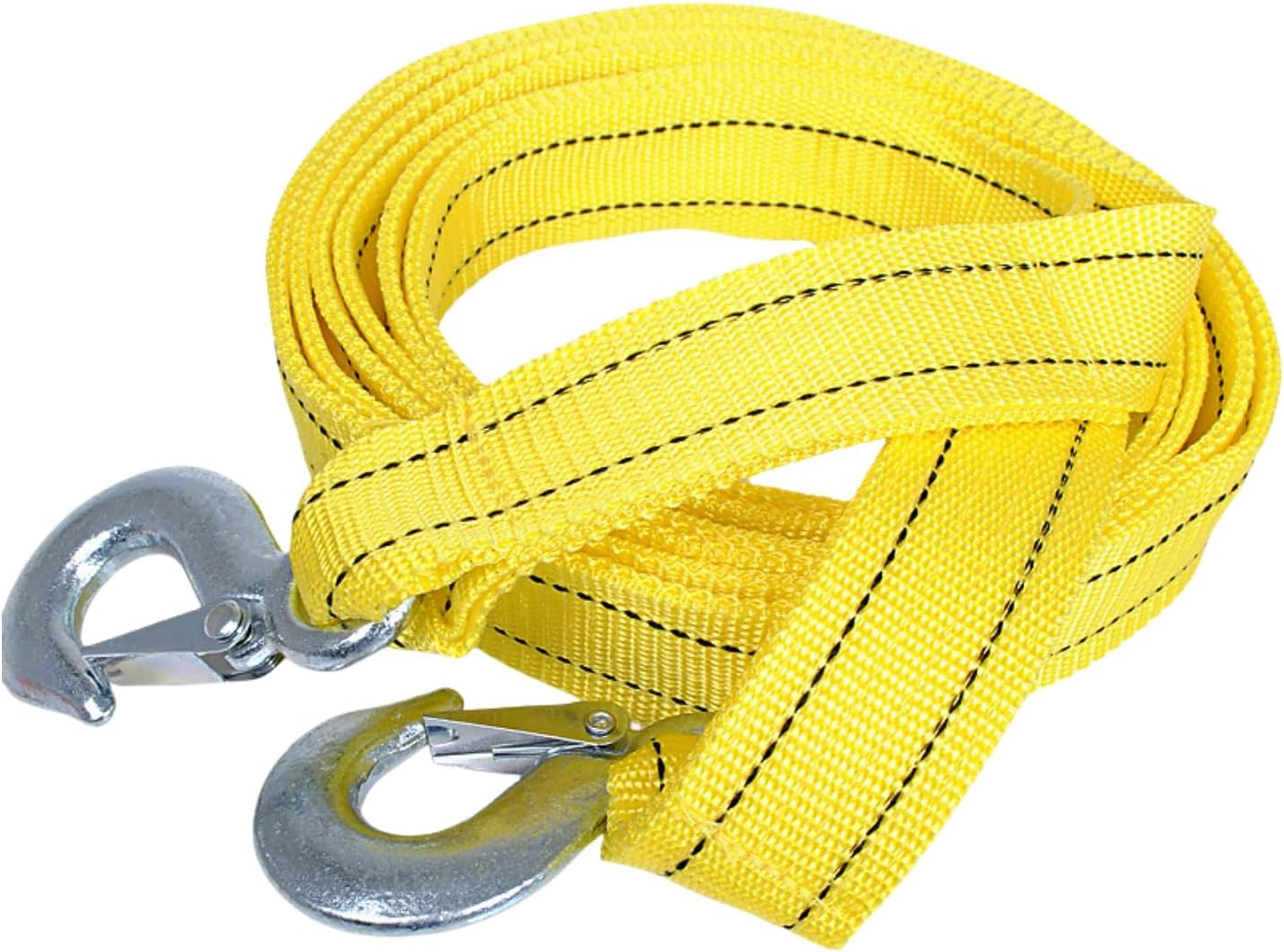 1 Pcs Tow Strap with Hooks,Best Towing Accessory Universal for All Cars,6600Lbs Heavy Duty Kinetic Recovery Rope Wheel Straps for Vehicle Recovery, Towing Etc