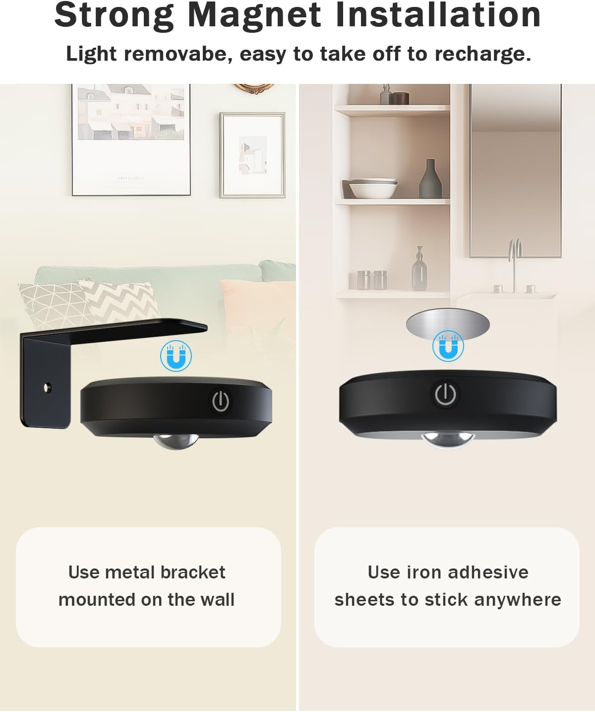 WILLED Rechargeable Picture Lights for Wall,1200Mah Battery Operated Picture Frame Lights,Puck Lights with Remote,Dimmable & Timer Art Lighting for Paintings Wireless,Magnetic Gallery Light image number 2