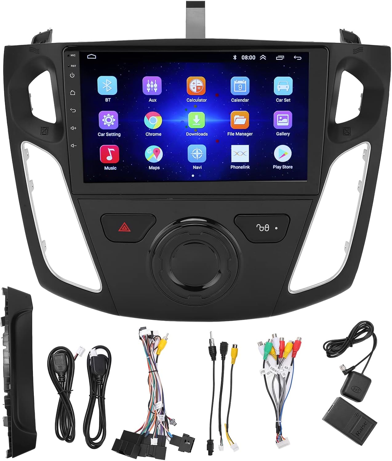 Car Navigation System, Bluetooth Multimedia Player Android Unit Replacement for Focus 2012-2018, 9 Inch Auto Navigation (1+16G)