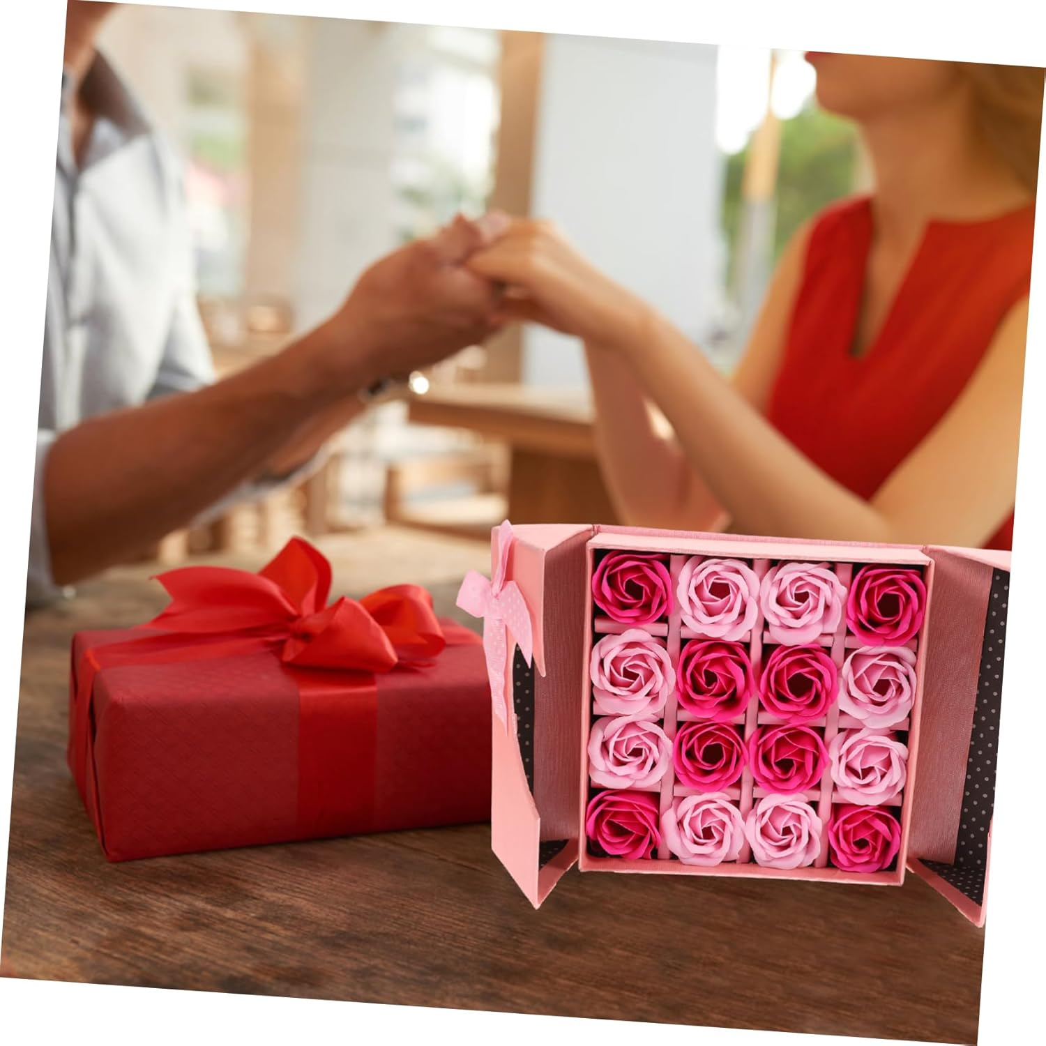Beavorty Realistic Soap Flower Box Smooth Petals Unique Valentine'S Day Women Mother'S Birthday Present image number 4