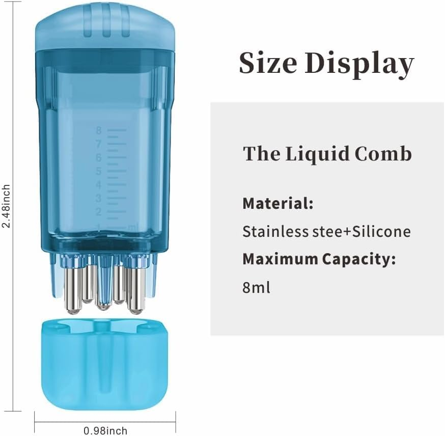 2Pc Hair Scalp Oil Applicator Comb Brush,Hair Scalp Oil Applicator Comb Brush,Scalp Oil Applicator Hair Oiling Applicator Dispenser,Hair Oil Applicator Bottle Scalp Massager,Scalp Oil Applicator Comb