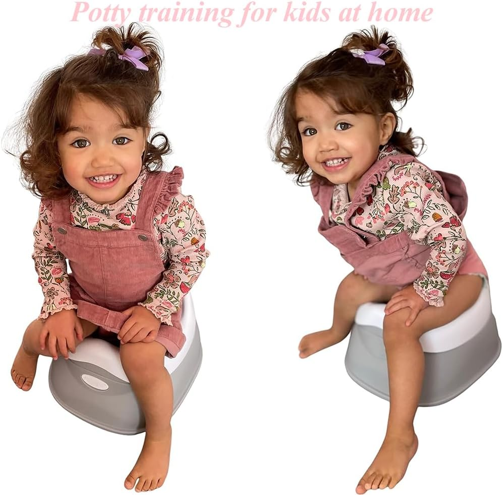 Toddler Toilet Training Potty Chair, Potty Topper Stepstool, Training Seat with Slip-Resistant Base, Travel Potty Chair for Toddlers 18 Months & above (Pink) image number 3