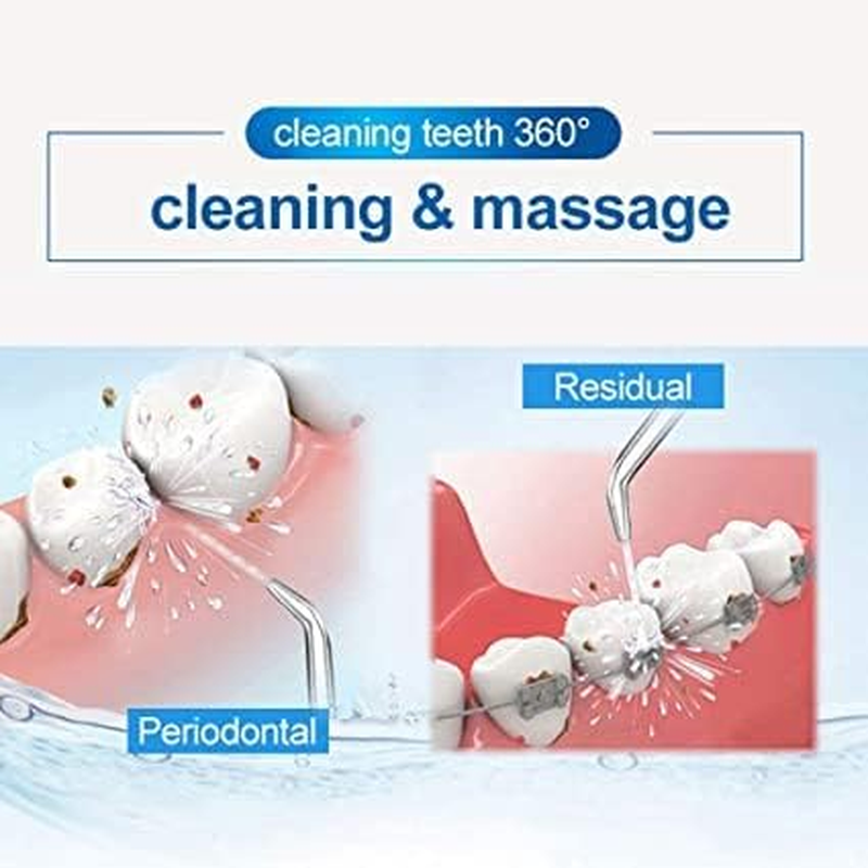 Flosser Replacement Tips for Waterpik Water Flosser, High-Pressure Water Flosser Tip Replacement, Compatible with Waterpik Oral Irrigator (6Pack) image number 3