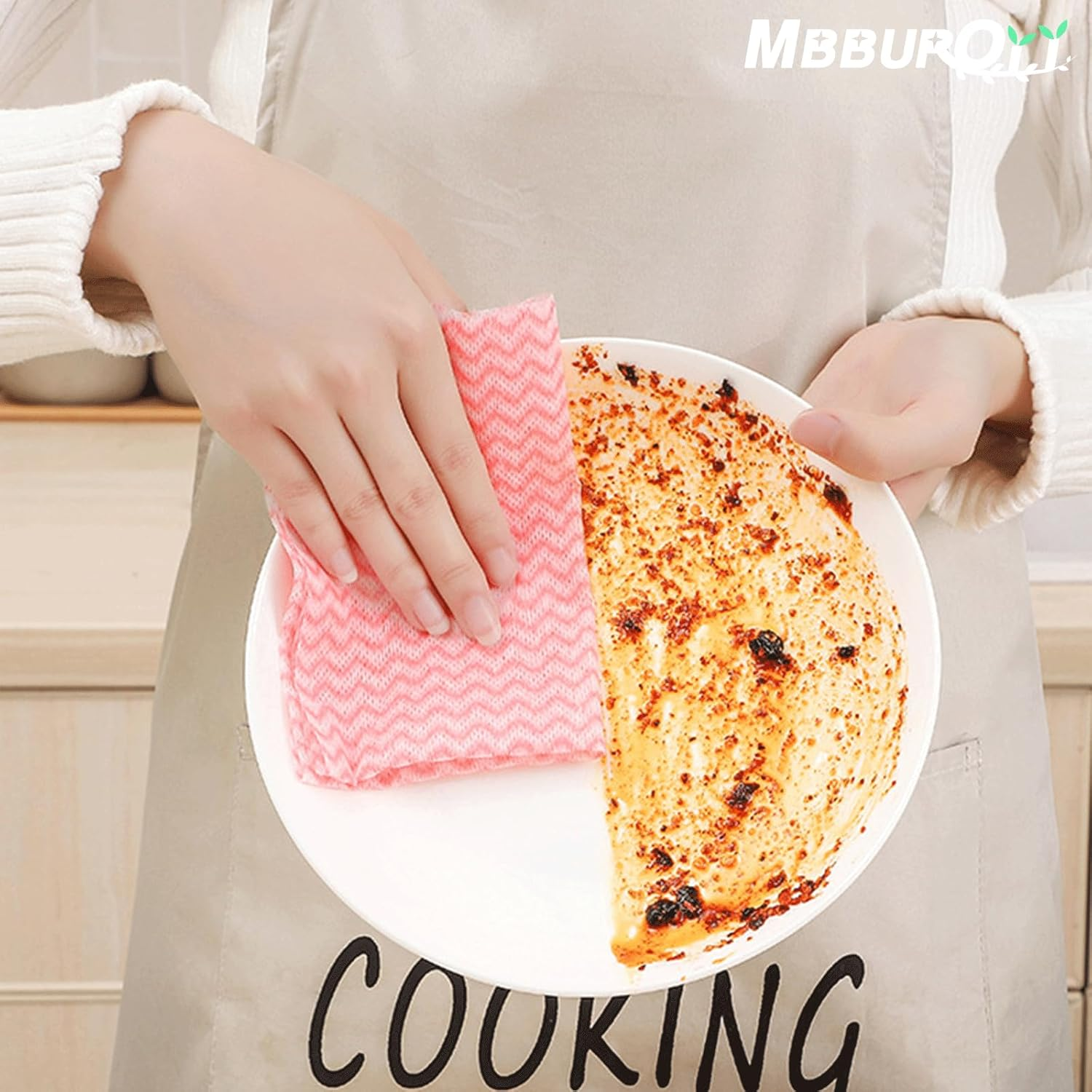 Disposable Cleaning Cloths, Handy Perforated Reusable J Cloth,Ideal for Everyday Use,20 X 30Cm,Total 200 Count (Two Blue) image number 6