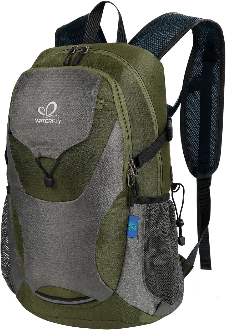 WATERFLY Lightweight Packable Hiking Backpack： Foldable Travel Daypack Camping Ultralight Day Pack for Woman Man