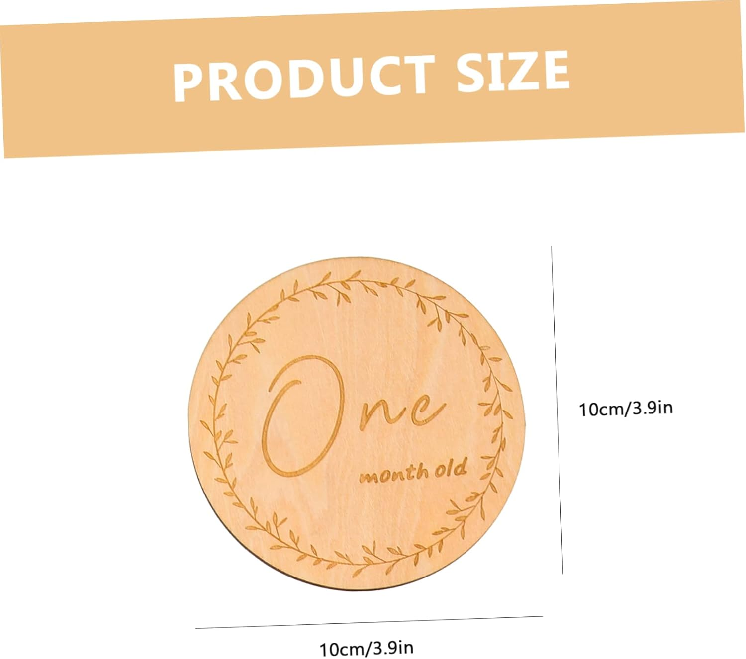 13Pcs Milestone Cards Wooden Carving Milestone Signs Photo Props for Newborns Love Newborn Gifts round Discs image number 1