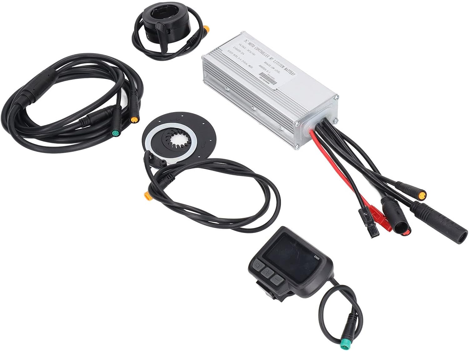 Brushless Motor, DC 36V 48V 500W Motor Brushless Controller Set Aluminium Alloy E Bike Brushless Controller with EN06 Meter, Electric Bicycle Controller for DIY Electric Bikes image number 6