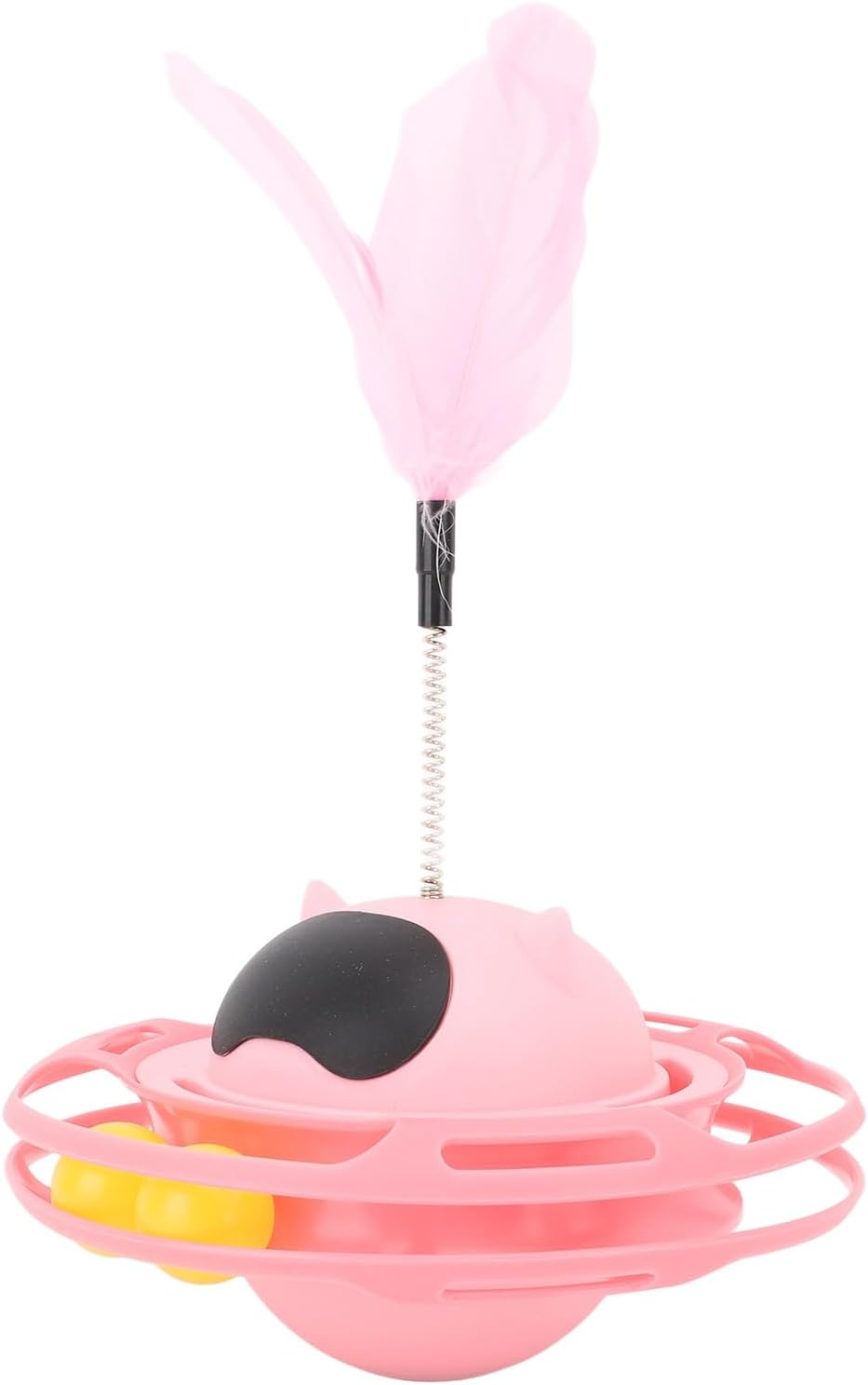 Indoor Cat Toy,Interactive Cat Toy with Wheel,Ball Track Toy with Cat Stick,Circle Turntable Cat Toy,Round Cat Toy with Feature /750 image number 4