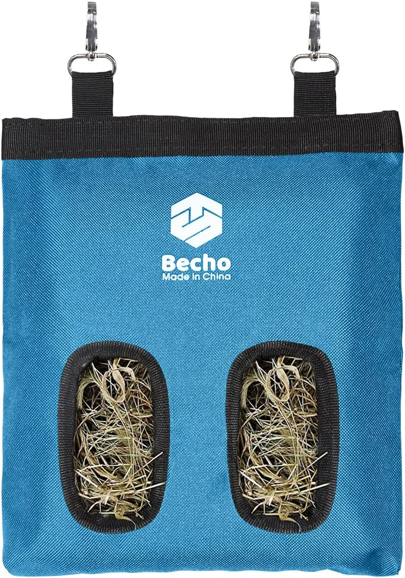 Guinea Pig Hay Feeder Bag, Rabbit Bunny Hamster Chinchilla Feeder Holder Cage, Small Animal Hanging Food Storage, 600D Oxford Cloth Fabric Blue image number 3