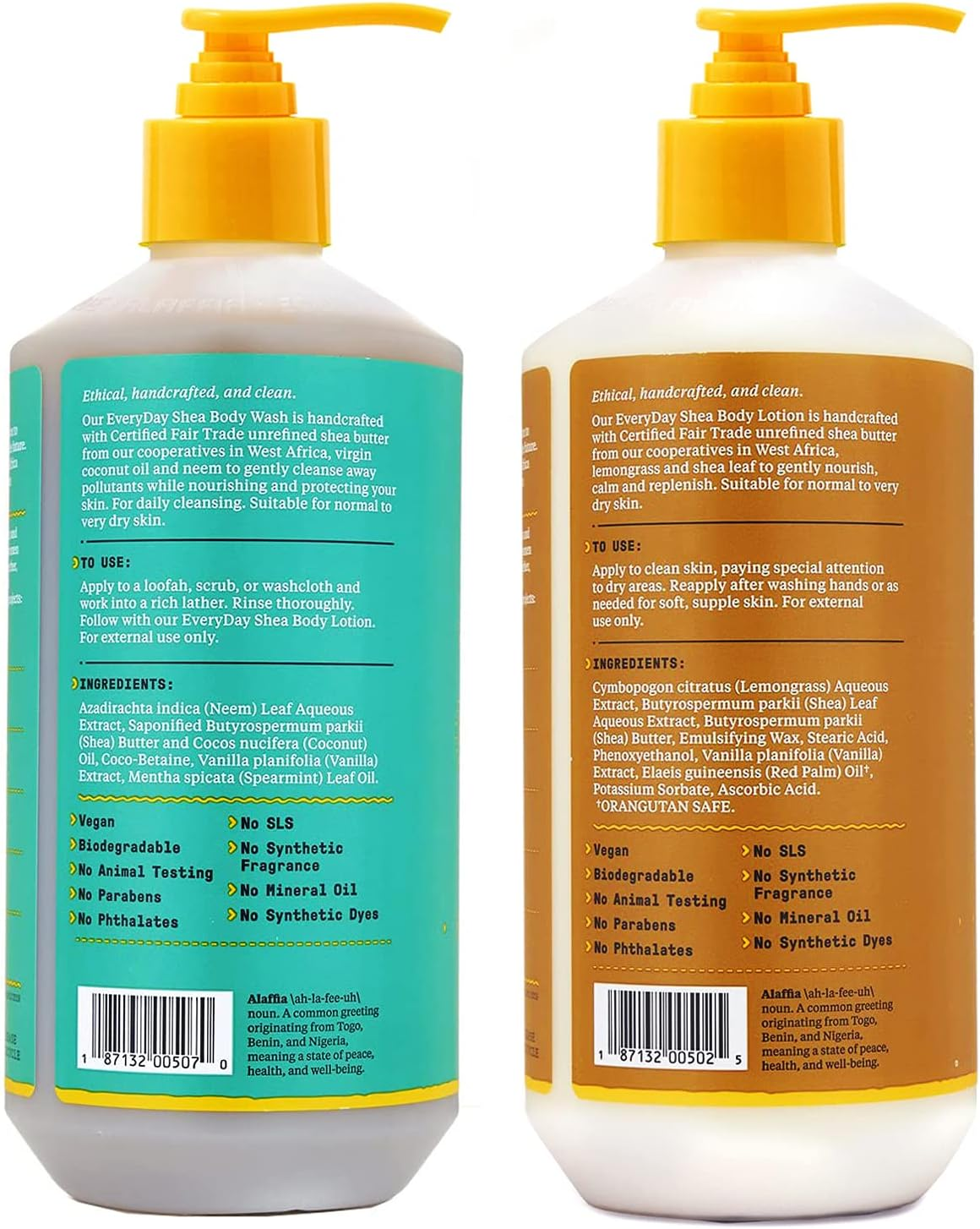 Alaffia - Everyday Shea Vanilla Lotion and Vanilla Mint Body Wash Cruelty Free, for Normal to Very Dry Skin image number 2