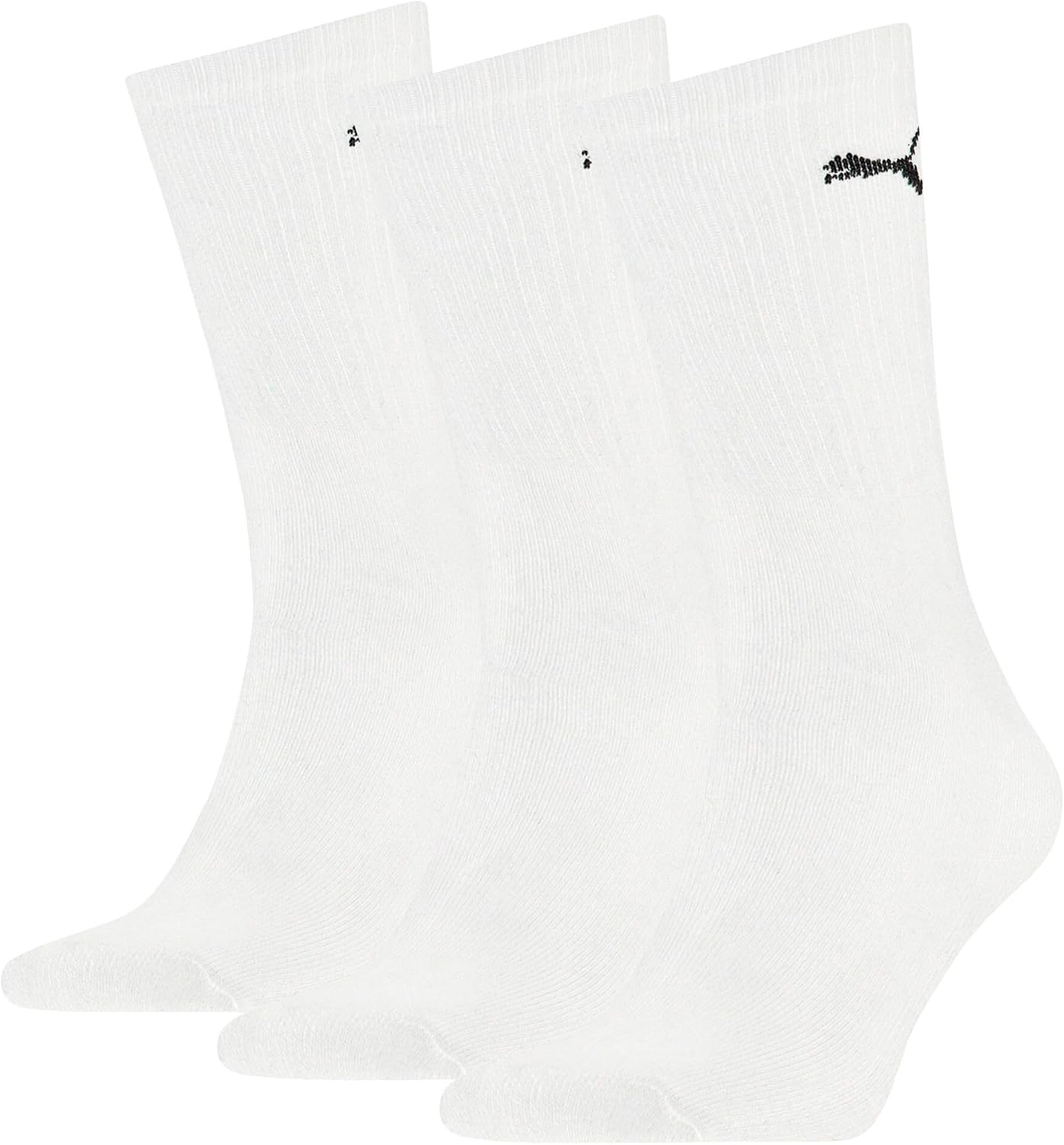 Puma Men'S Sport Crew Socks (Pack of 3), White, Size 13-15