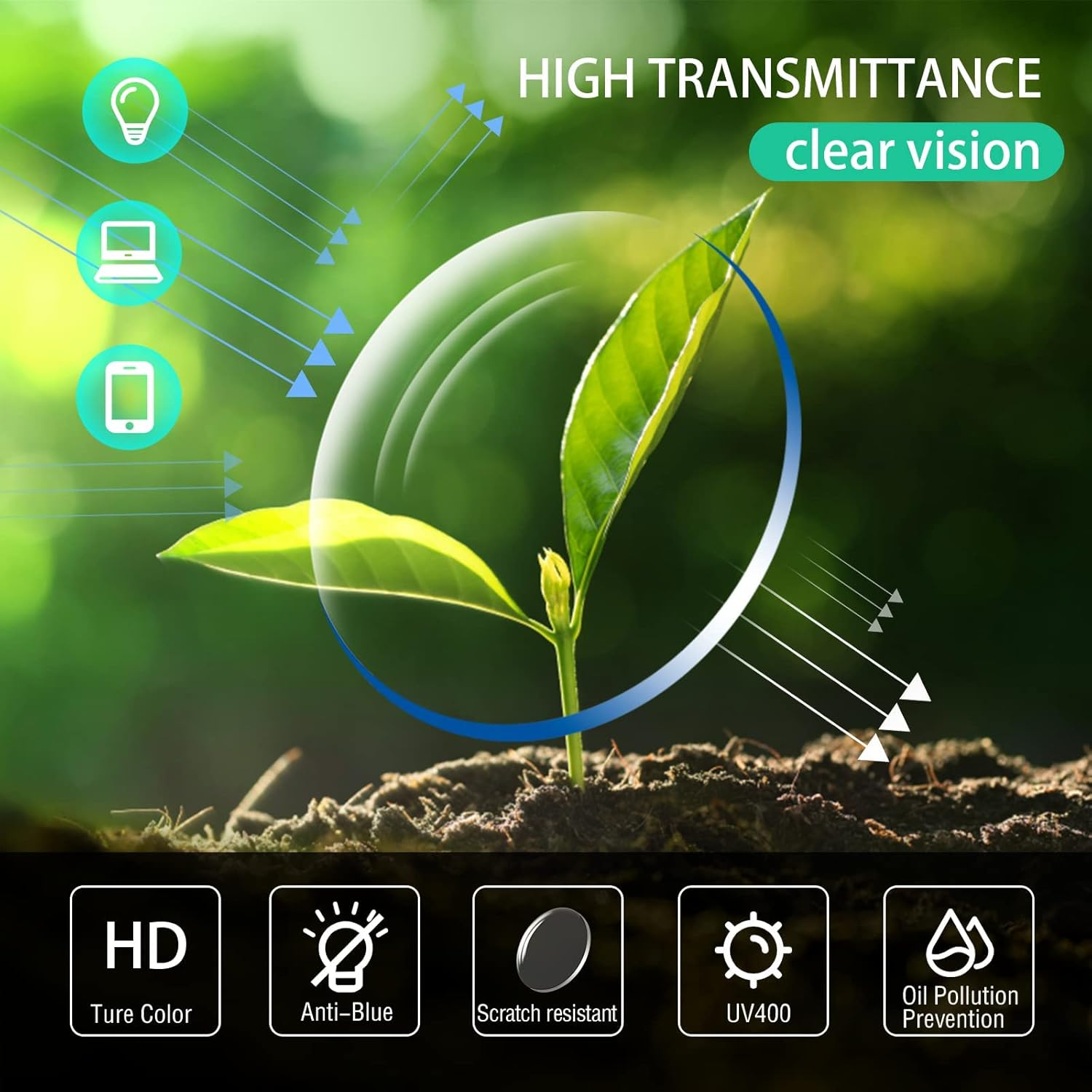 SKYOAK Unbreakable Evolved Flat Folding Reading Glasses Full Size Blue Light Foldable Portable Readers with Case image number 3