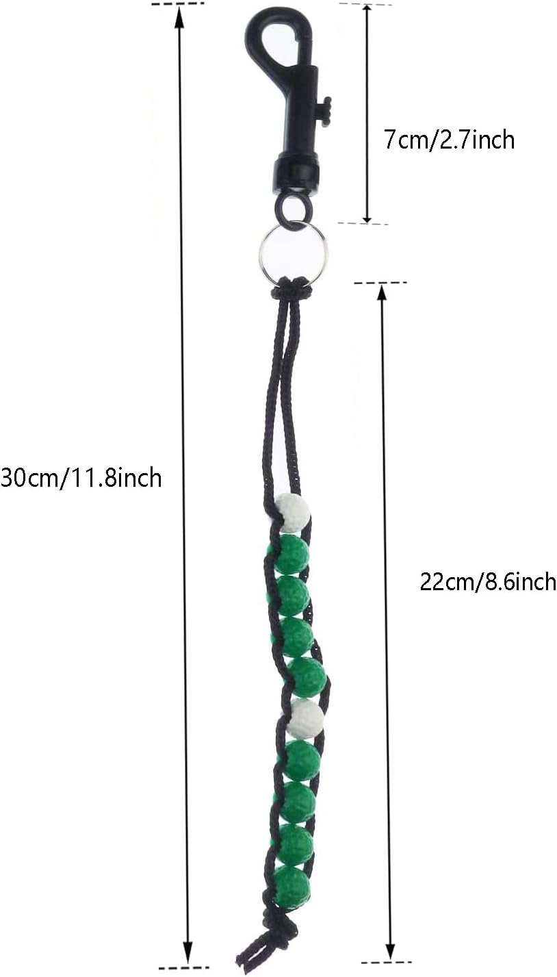 10Pcs Golf Beads Count Stroke Score Counter with Clip, Golf Rhinestone Bead Score Counter, 10 Colors image number 2