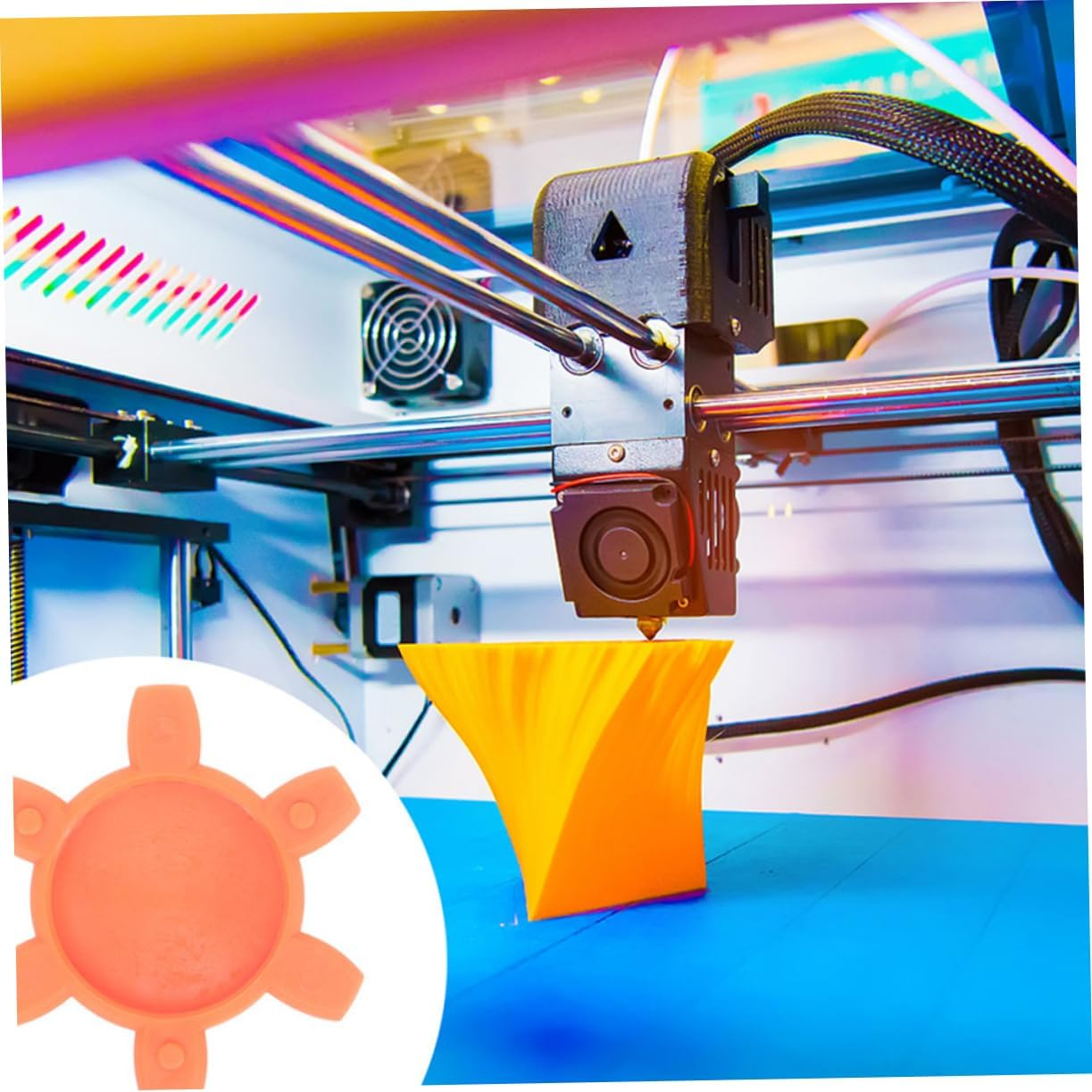 Plum Blossom Coupling Gasket Rubber Spider Insert Flexible Jaw Coupling Connector Shock Absorbing Pad Machine Fitting image number 4