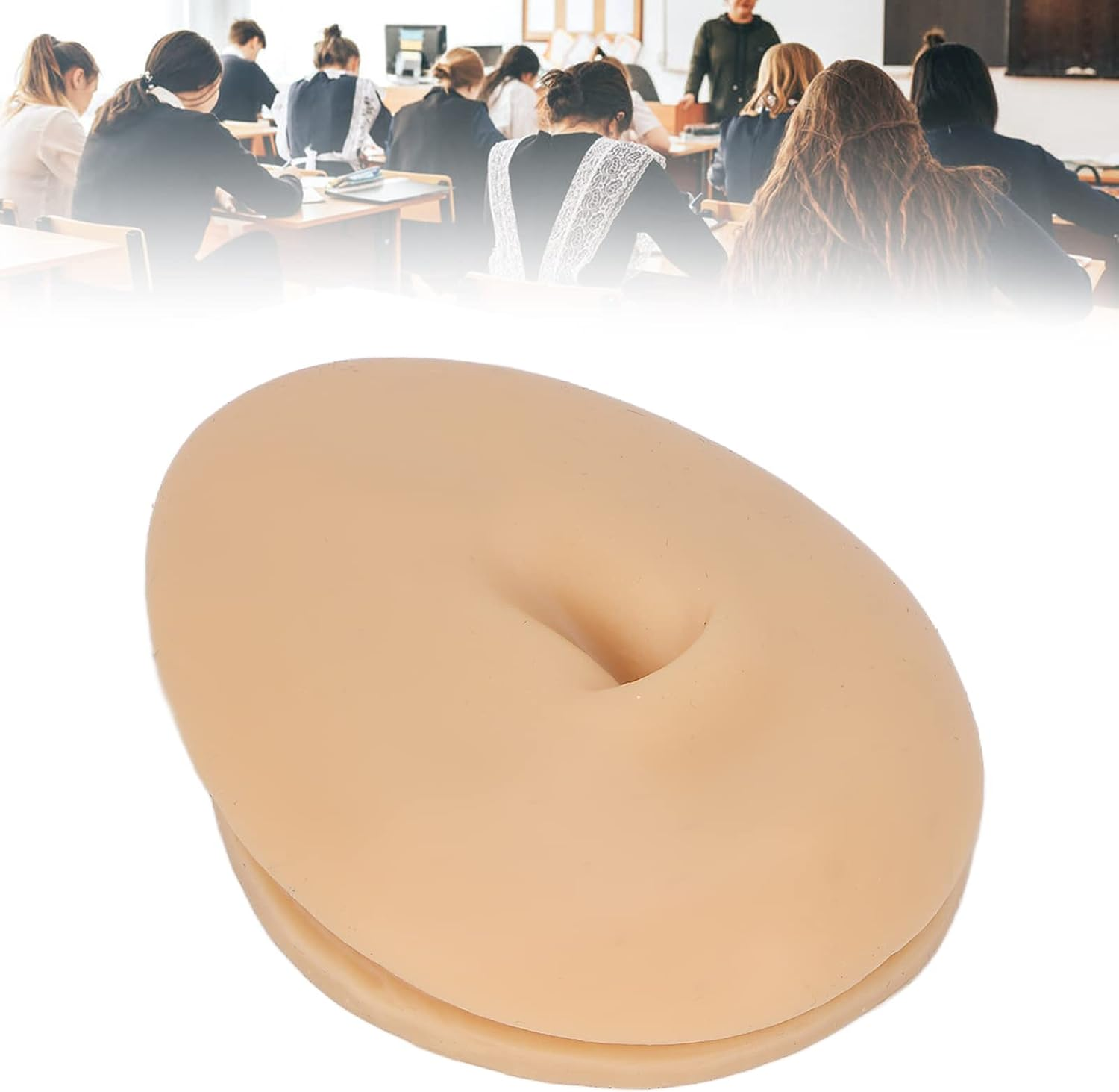 Silicone Navel Model Display Human Belly Model for Piercing Practice, Silicone Flexible Model Body Part Displays for Human Model Simulation for Jewelry Display Teaching Tool image number 2