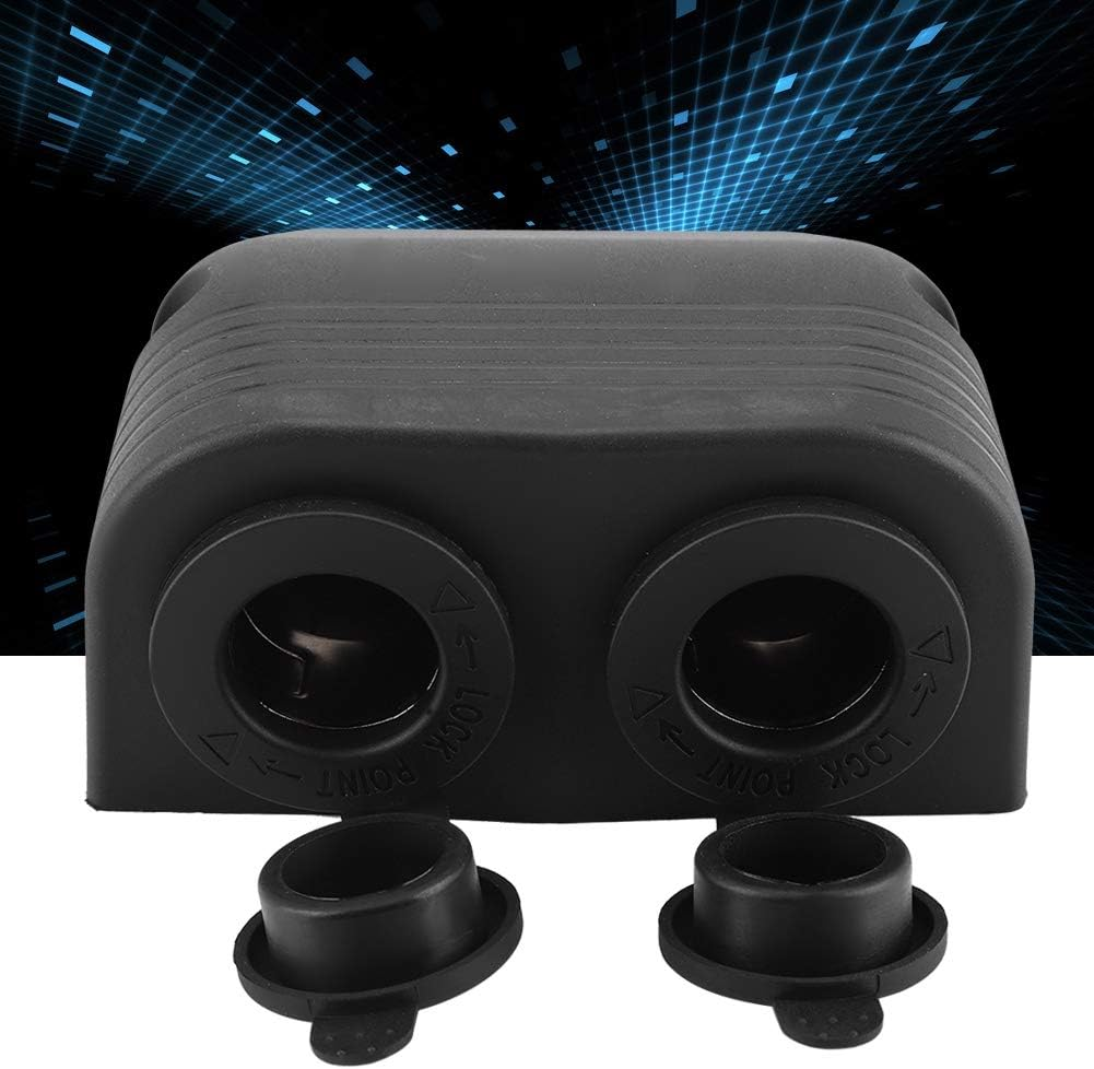 12V-24V Dual Port Cigarette Lighter Socket for Vehicles, Boats, Tractors, and Riding Mowers - Auto Interior Accessory with Vertical or Horizontal Installation image number 4