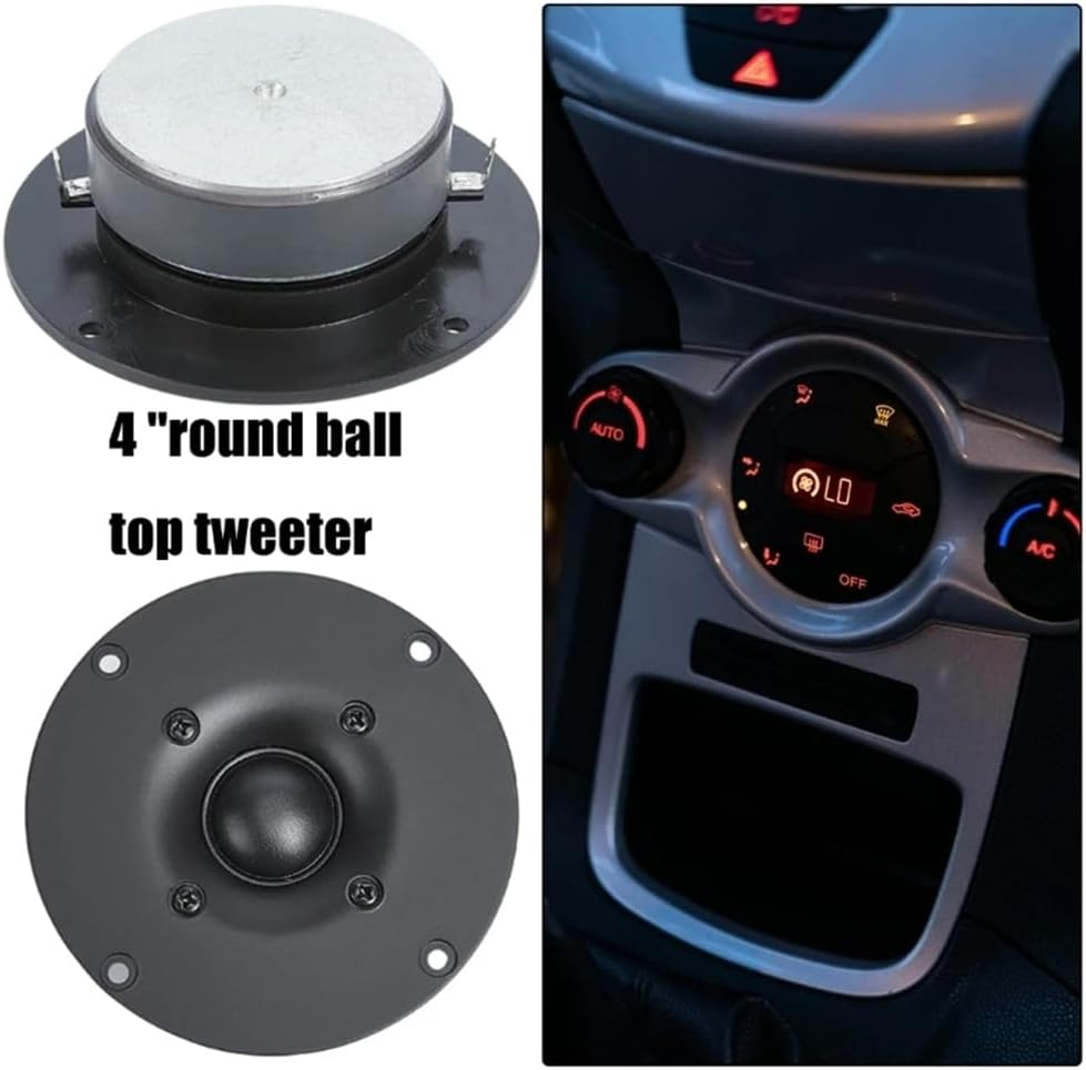 Snblzhef 2Pcs 4 Inch Tweeter Speaker 8 Ohm 60W Hifi Speaker Silk Film Dome Audio Treble Speaker for Family Horn Broadcastin image number 5