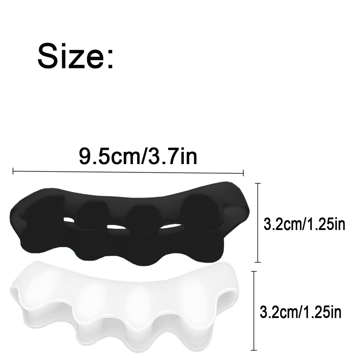 8 Pieces Gel Toe Separators for Hammer Toe, Toe Spacers Toe Straightener Bunion Corrector for Women Men, Silicone Gel Separators