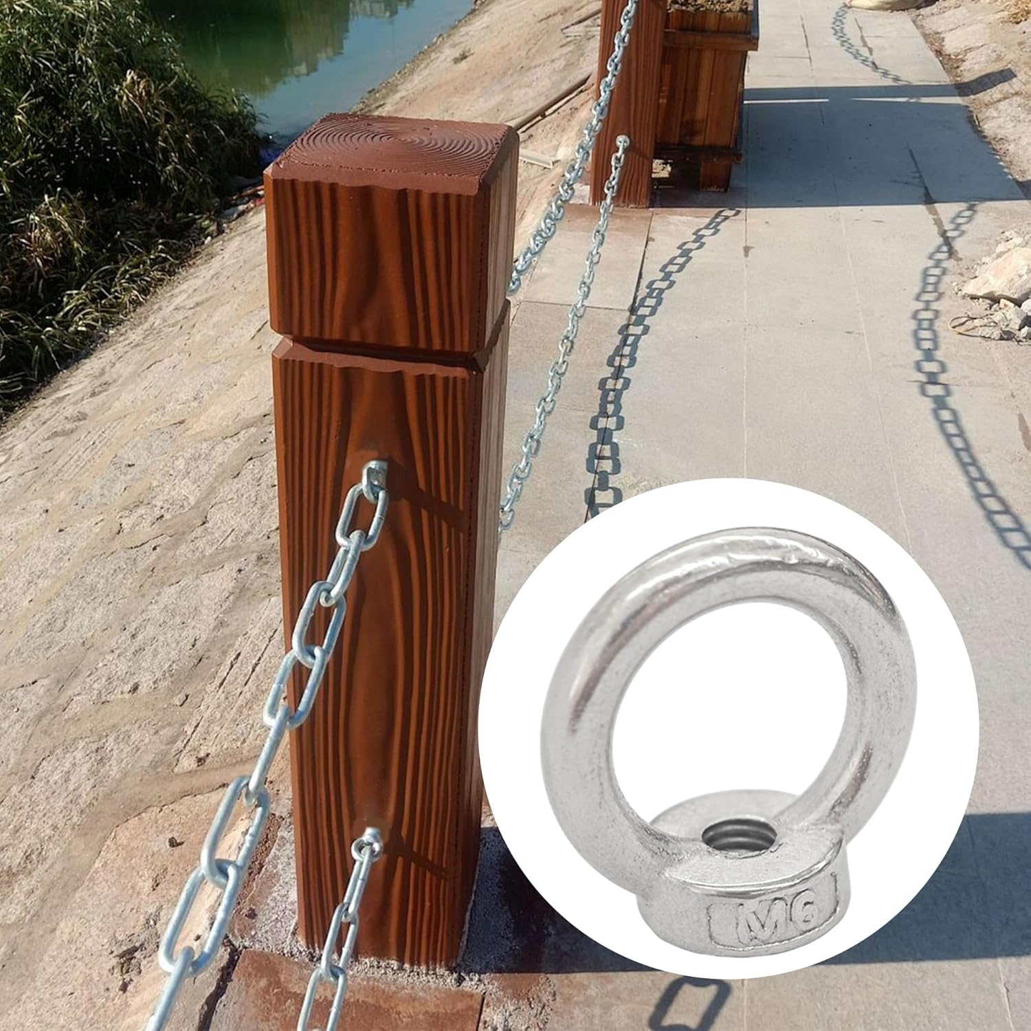 Bociloy 10PCS M6 Metric Stainless Steel Lifting Eye Nuts, Heavy Duty Ring Shape Threaded Fasteners, Female Thread Shoulder Eyebolt Nuts for Rigging Hardware image number 1