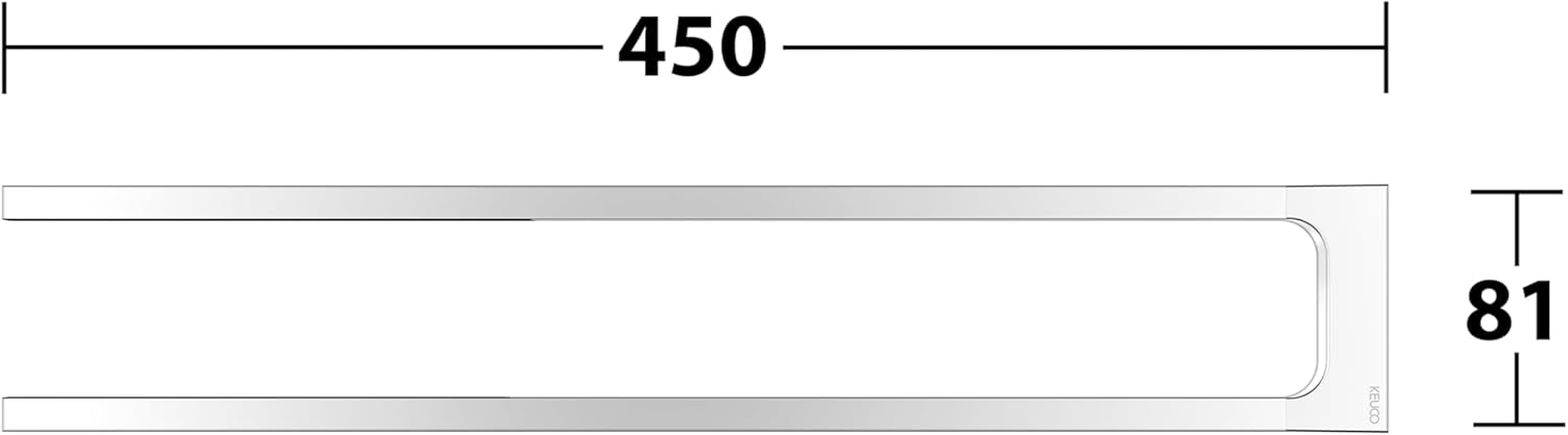 Keuco Edition 11 11118010000 Double Hand Towel Rail Chrome-Plated image number 1