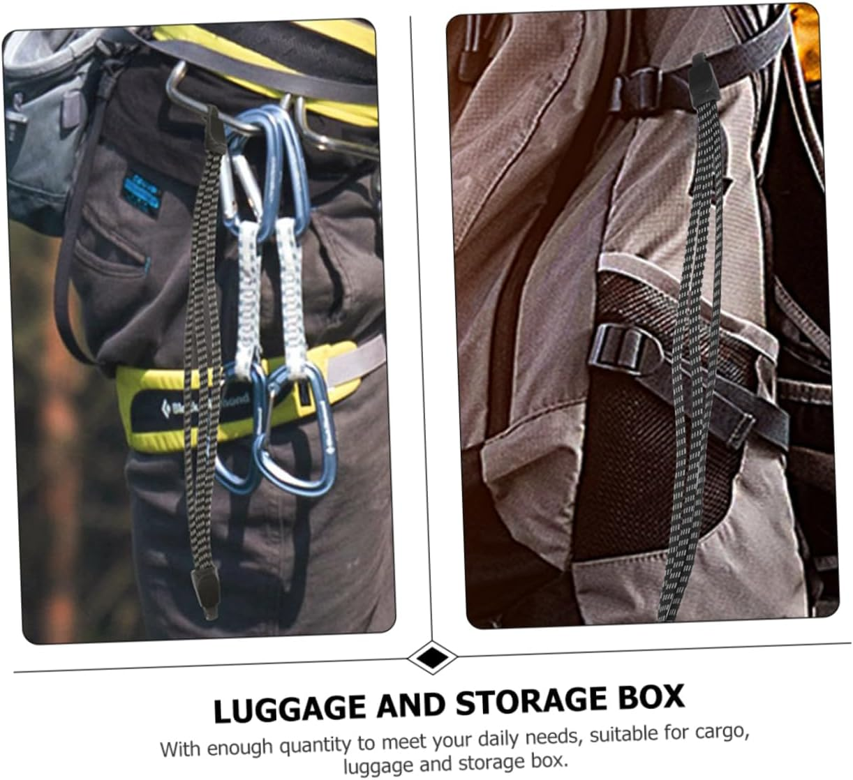 COOLHIYA 2Pcs Luggage Strap Lashing for Suitcases Stretchy Camping Luggage Packing Straps Wear-Resistant image number 2