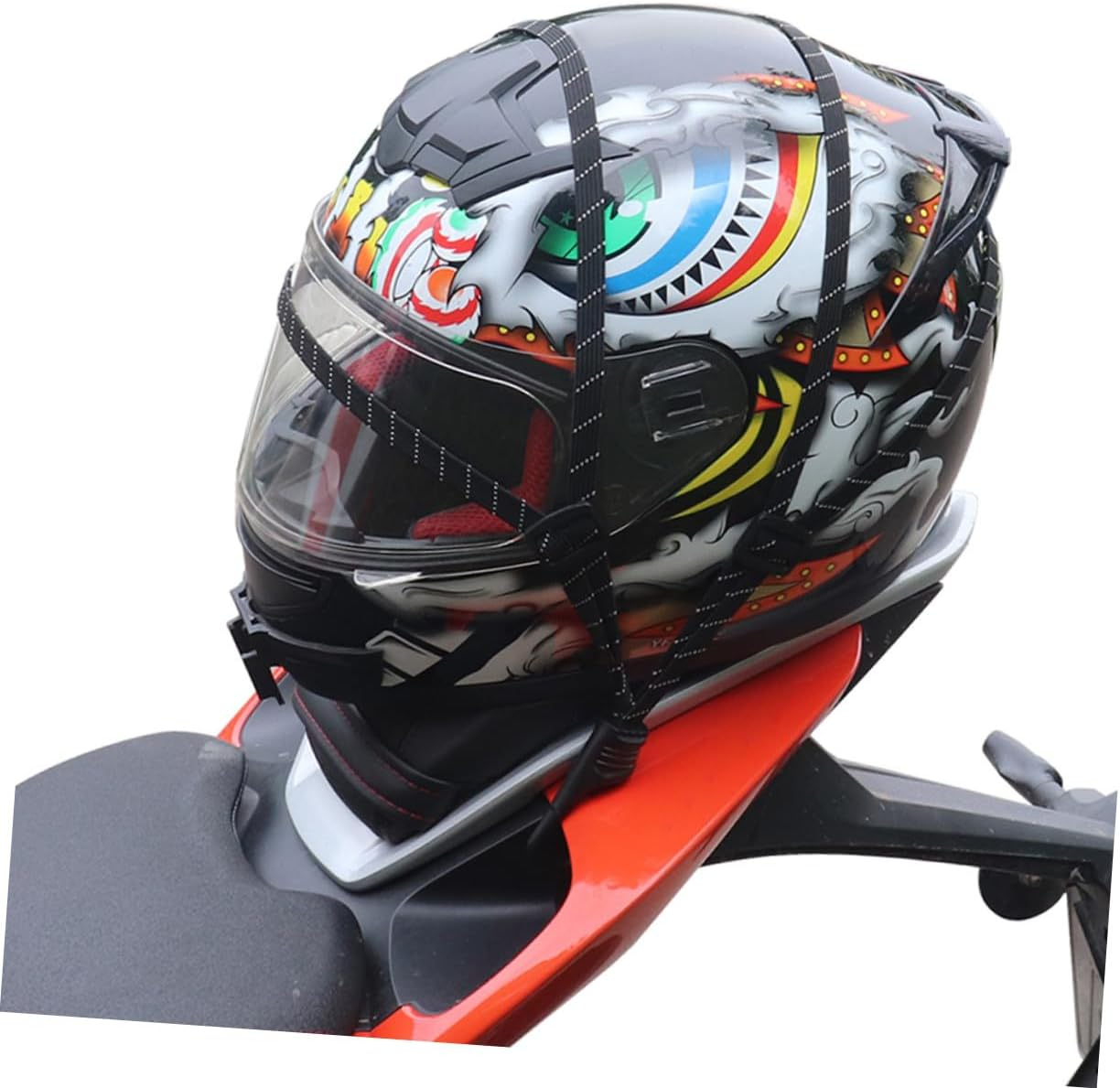 HORIALENCE 4Pcs Adjustable Straps Nylon Cord Hook Bike Cargo Binding Belt Heavy Duty Elastic Luggage Fixing Strap for Riding and Travel Use image number 3