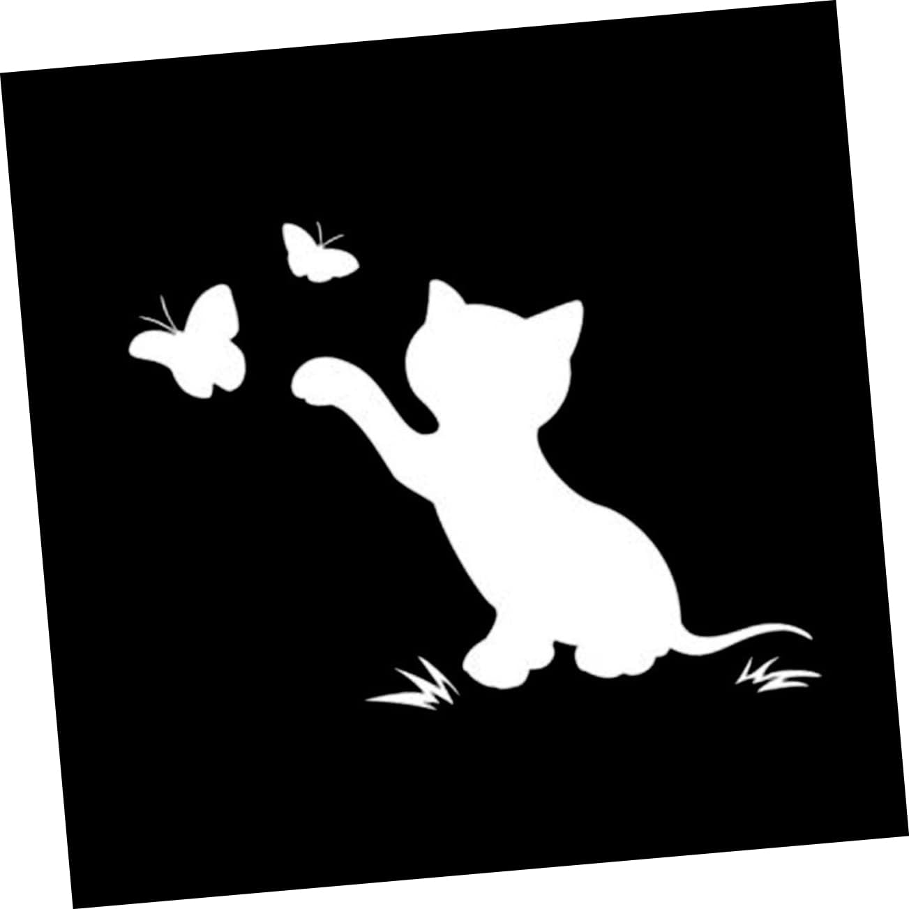 GLEAVI Flapping Cat Car Sticker Reflective Scratch Cover Durable Pet Material Cartoon Automotive Body Decal for Vehicle Protection and Decoration image number 1