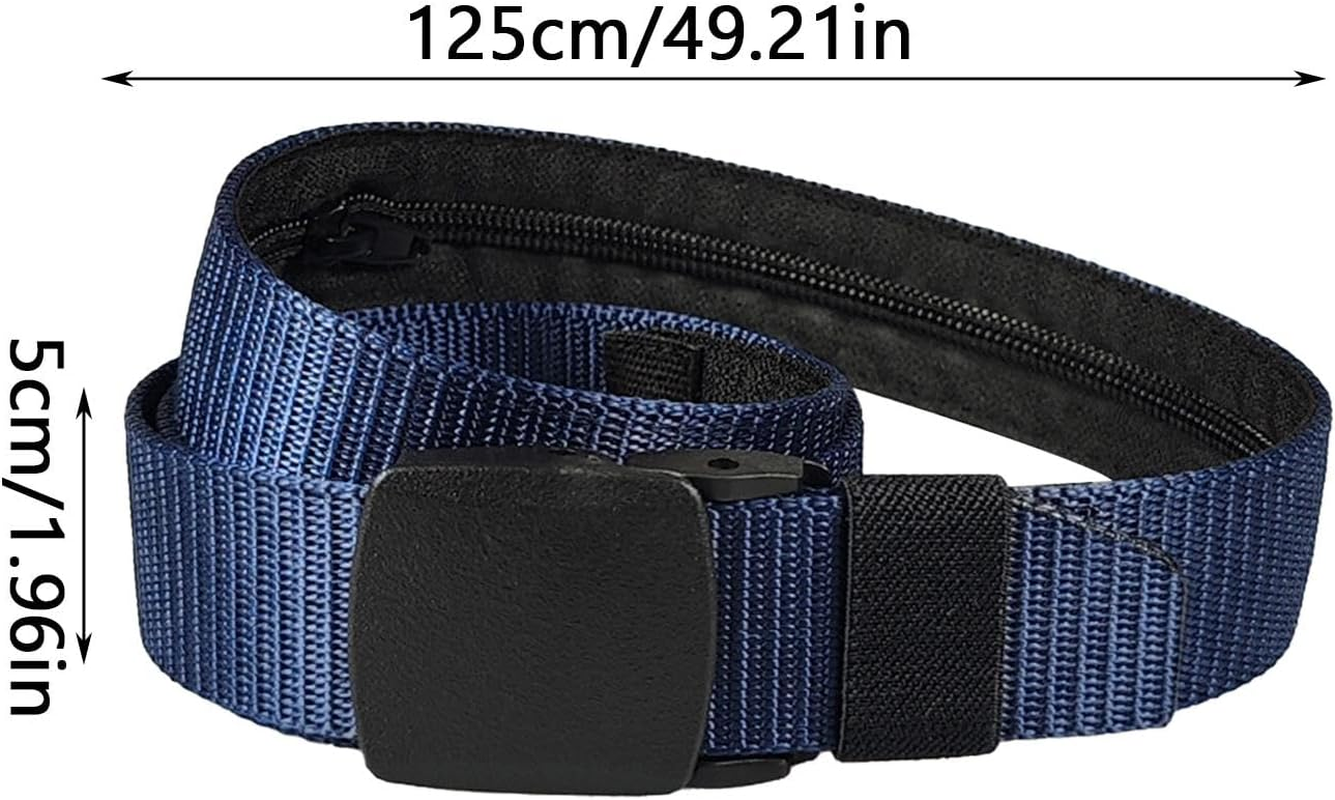 Money Belt for Travel, Security Money Belt, Belt with Money Pocket, Cashsafe Anti-Theft Wallet, Secure Comfortable Waist Belt for Valuables, Cash, Women, Passport, Darkblue, Siehe Beschreibung, See