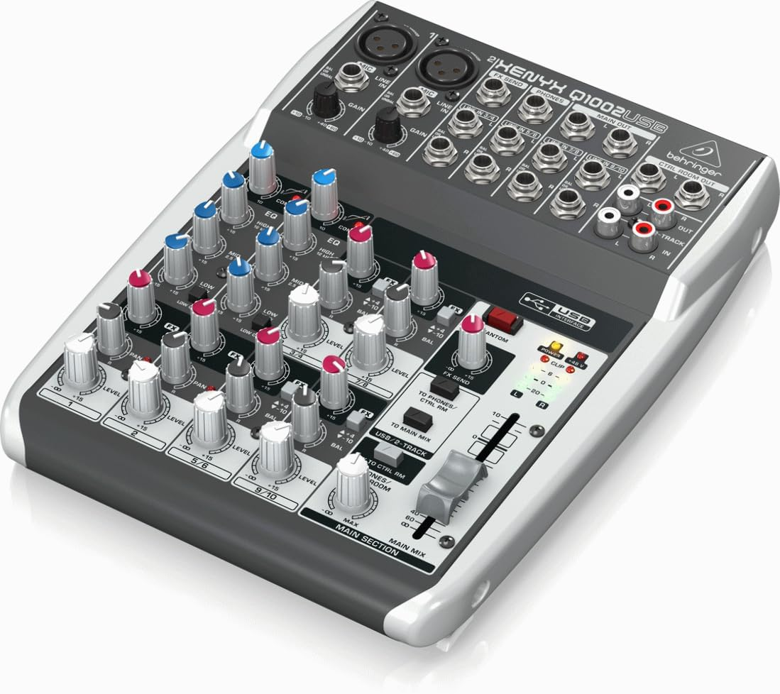 Behringer QX602MP3 Behringer XENYX QX602MP3 Premium 6-Input 2-Bus Mixer image number 1