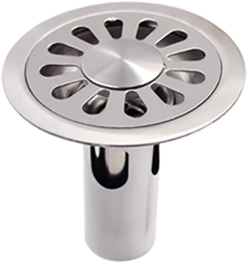 Sagasave 100Mm X 100Mm round Deep Water Floor Drain, Stainless Steel Brushed Surface Shower Drain, Floor Drain for Bathroom Toilet Kitchen Laundry Garden image number 6