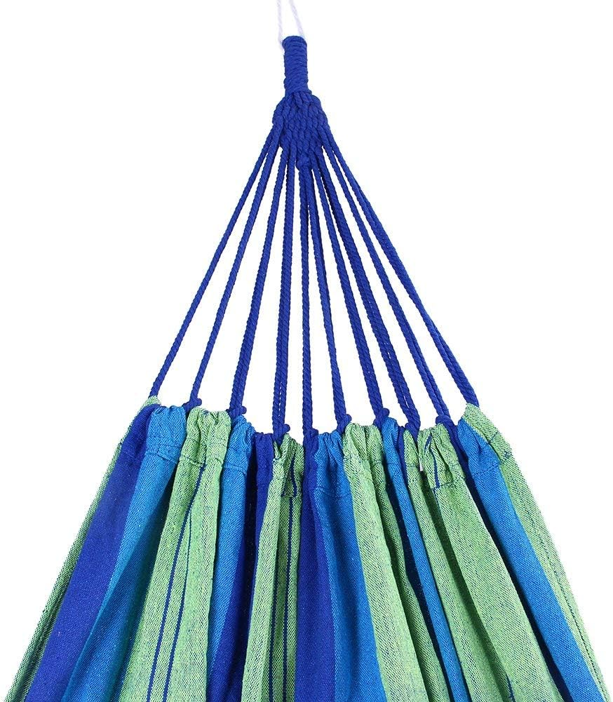 Valuehall Hammock Outdoor Brazilian Hammock Soft Cotton Fabric Camping Hammock Double Wide 2 Person Travel V7010-1 image number 2