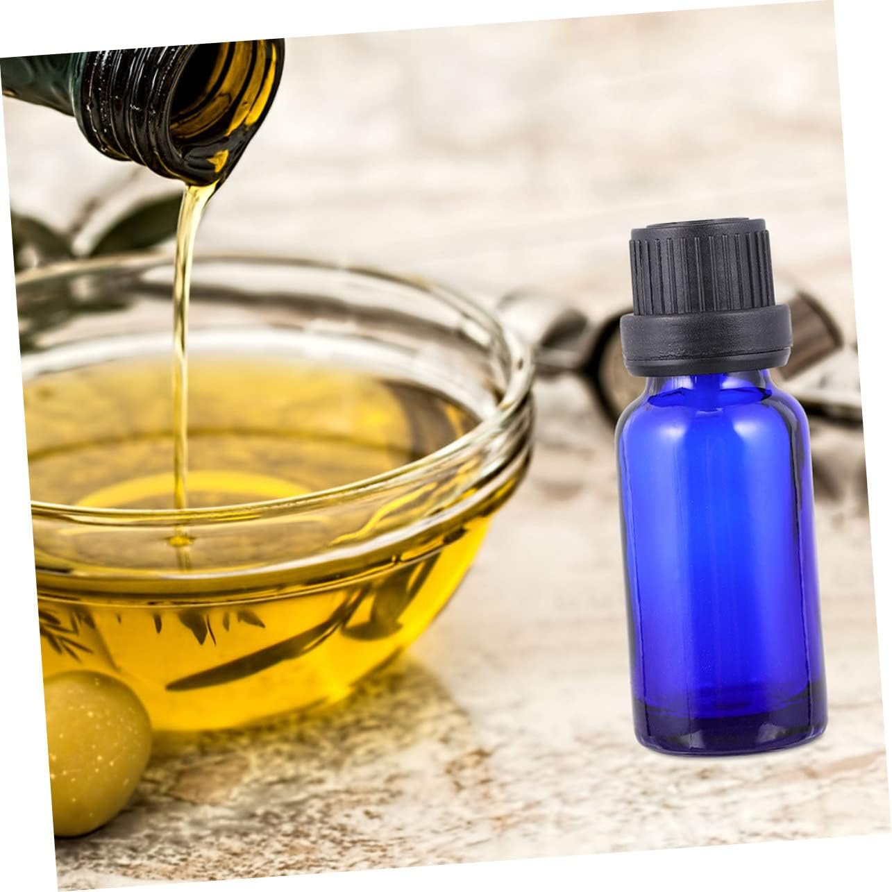 20Pcs Convenient Essential Oil Sample Bottles Glass Orifice Bottles Reducer for and Storage