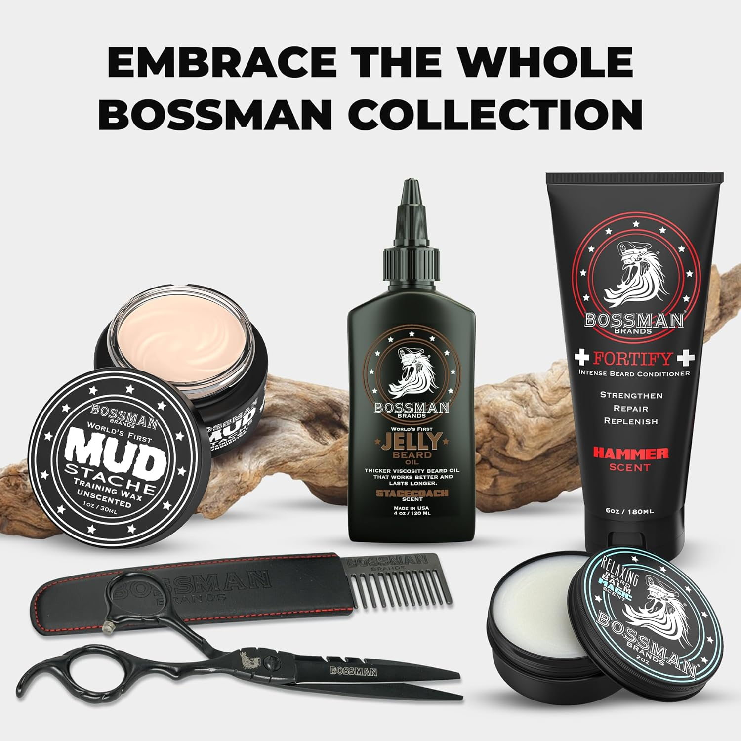 Bossman Professional Barber Scissors - 5.5 Inch - Black Stainless Steel Hair Shears - Beard and Mustache Scissors for Men - Barber Shears for Hair Cutting and Trimming image number 6