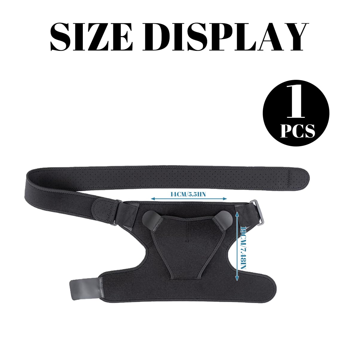 Adjustable Shoulder Support Brace with Pressure Pad for Men and Women, Perfect for Torn Rotator Cuff, Tendonitis, Dislocation, AC Joint Pain Relief, and Bursitis, Fits Right or Left Shoulder image number 4