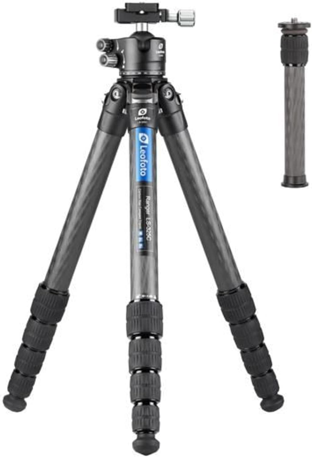 Leofoto LS-325C+LH-40 Travel Tripod Kit LH-40 Carbon Fiber CF 5 Section & 40Mm Low Profile Ball Head image number 4