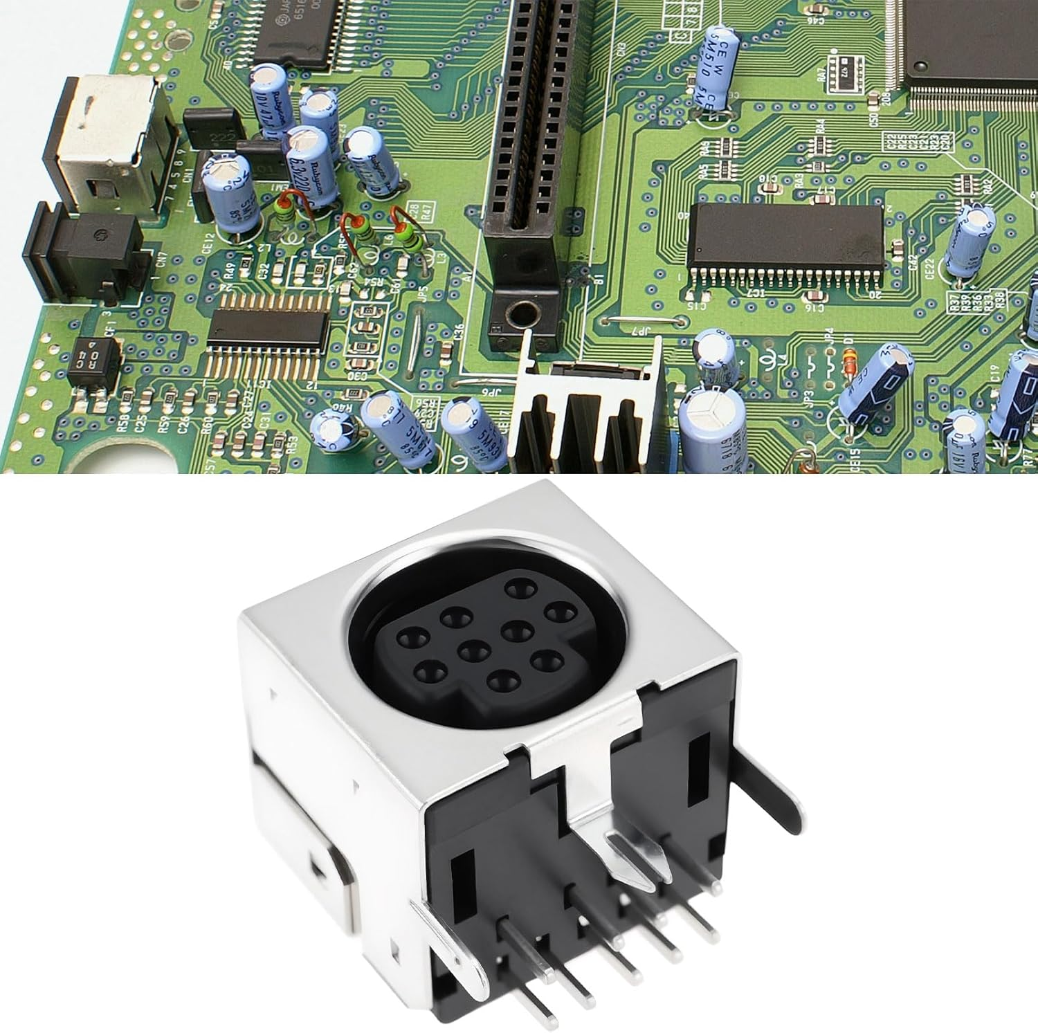 OTOTEC 4Pcs 9 Pin Mini DIN Socket Connector Compatible with Sega Mega Drive 2 image number 4