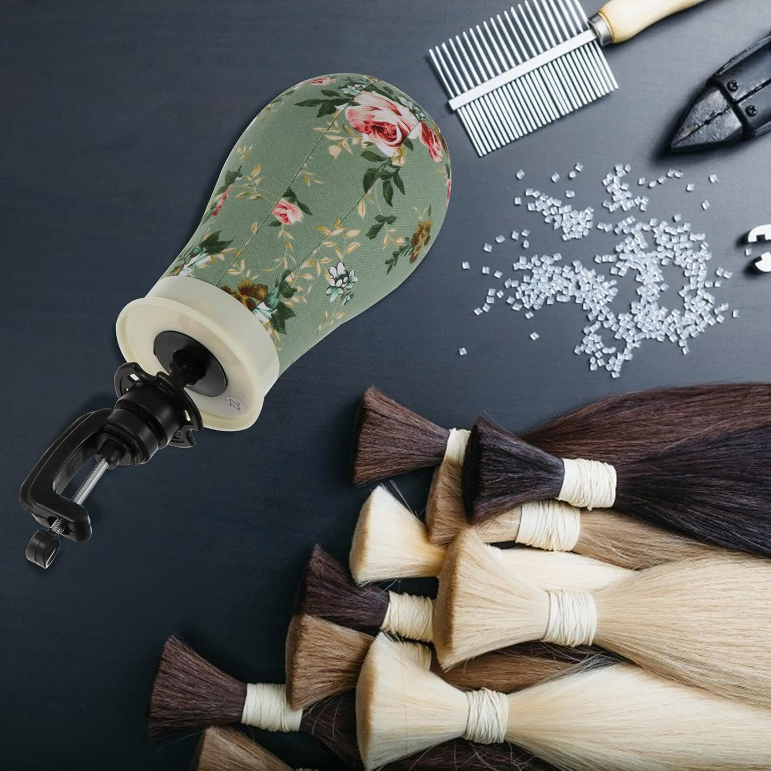 CIMAXIC Canvas Mannequin Head with Stand for Wig Display and Styling Lightweight Art Practice Dummy for Hair Experts Salon and Home Use Includes Pins and Support Bracket for Wig Making And image number 2