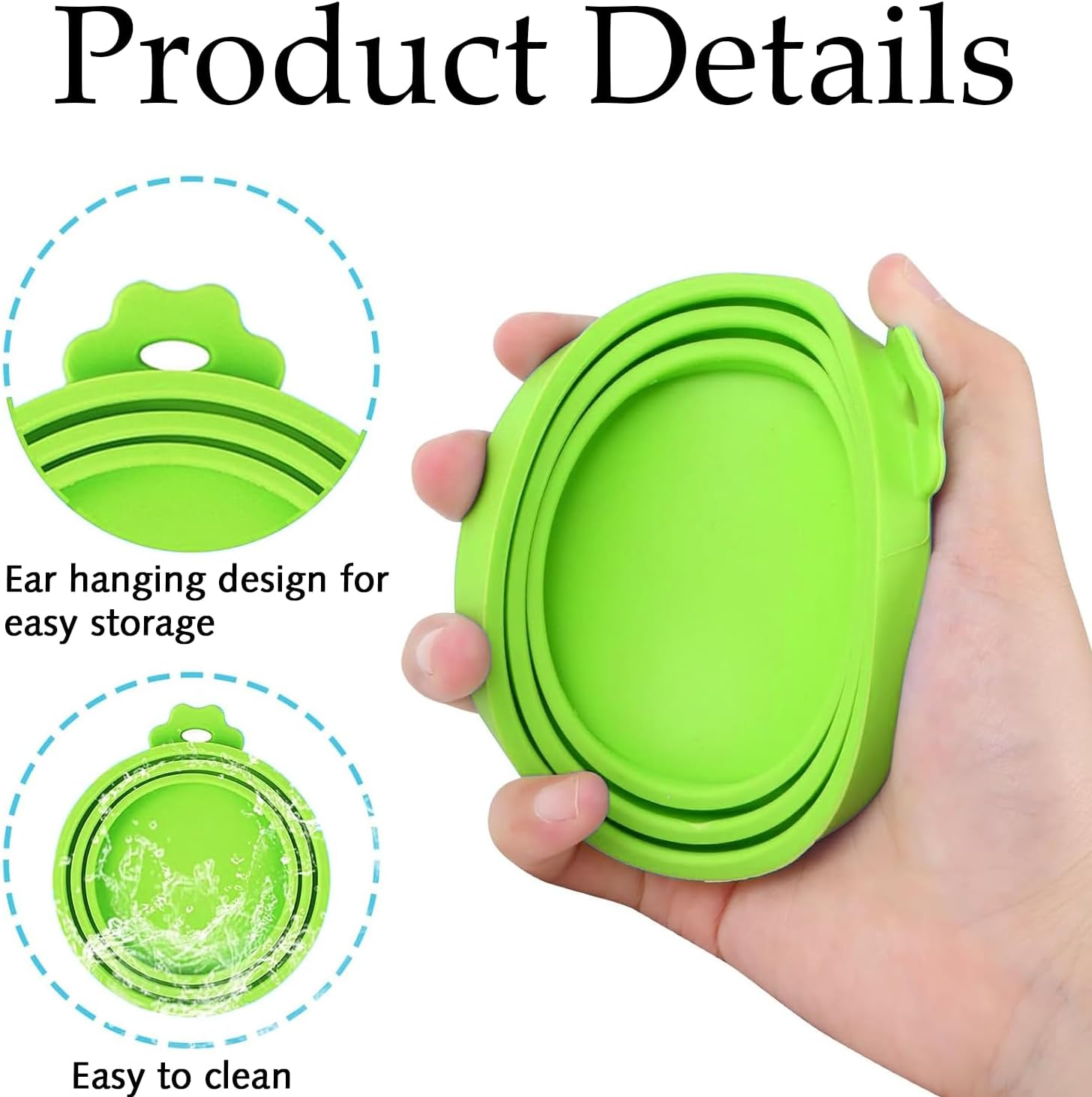 Ezranova Silicone Dog Cat Food Cans Lid for Pet Food Storage Lids for Dog Cat Food Cans Universal Size BPA Free Dishwasher Safe image number 3