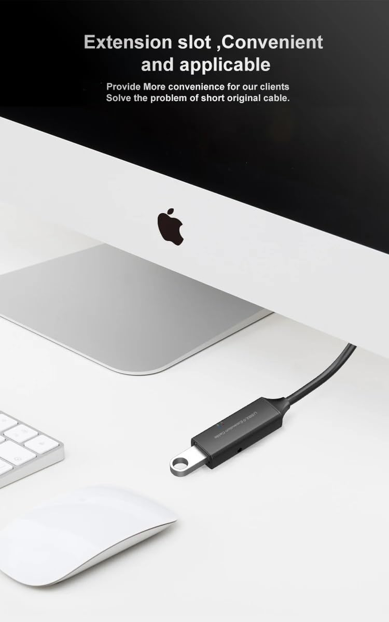 TEKERA 10M USB 2.0 Active Extension Cable Male to Female, Long USB a Extension Cord, USB Extender Repeater for Camera, Printer, Scanner, Keyboard, Game Console image number 3