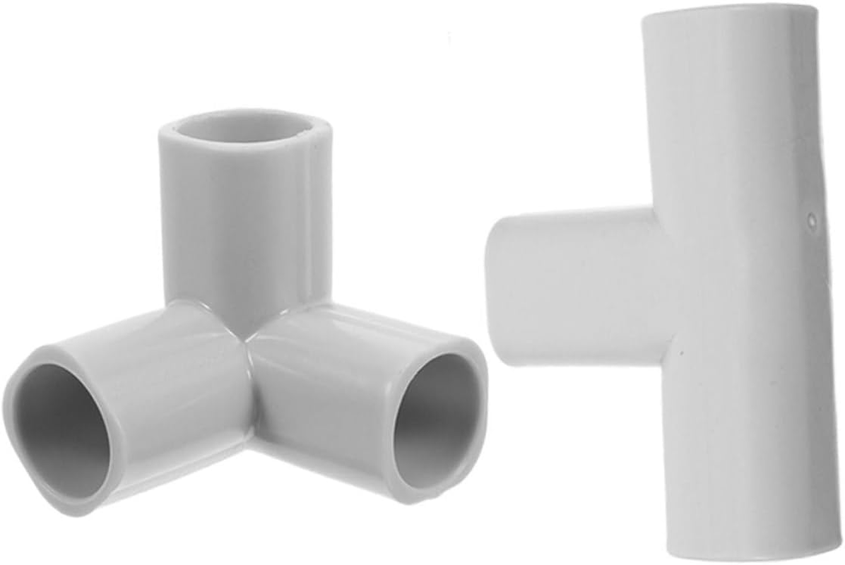 2Pcs Playpen T Connectors and T-Shaped Elbow Fittings for Baby Play Yard, 22Mm Inner Diameter National Standard, Indoor Toddler Safety Gate Replacement Joints Set