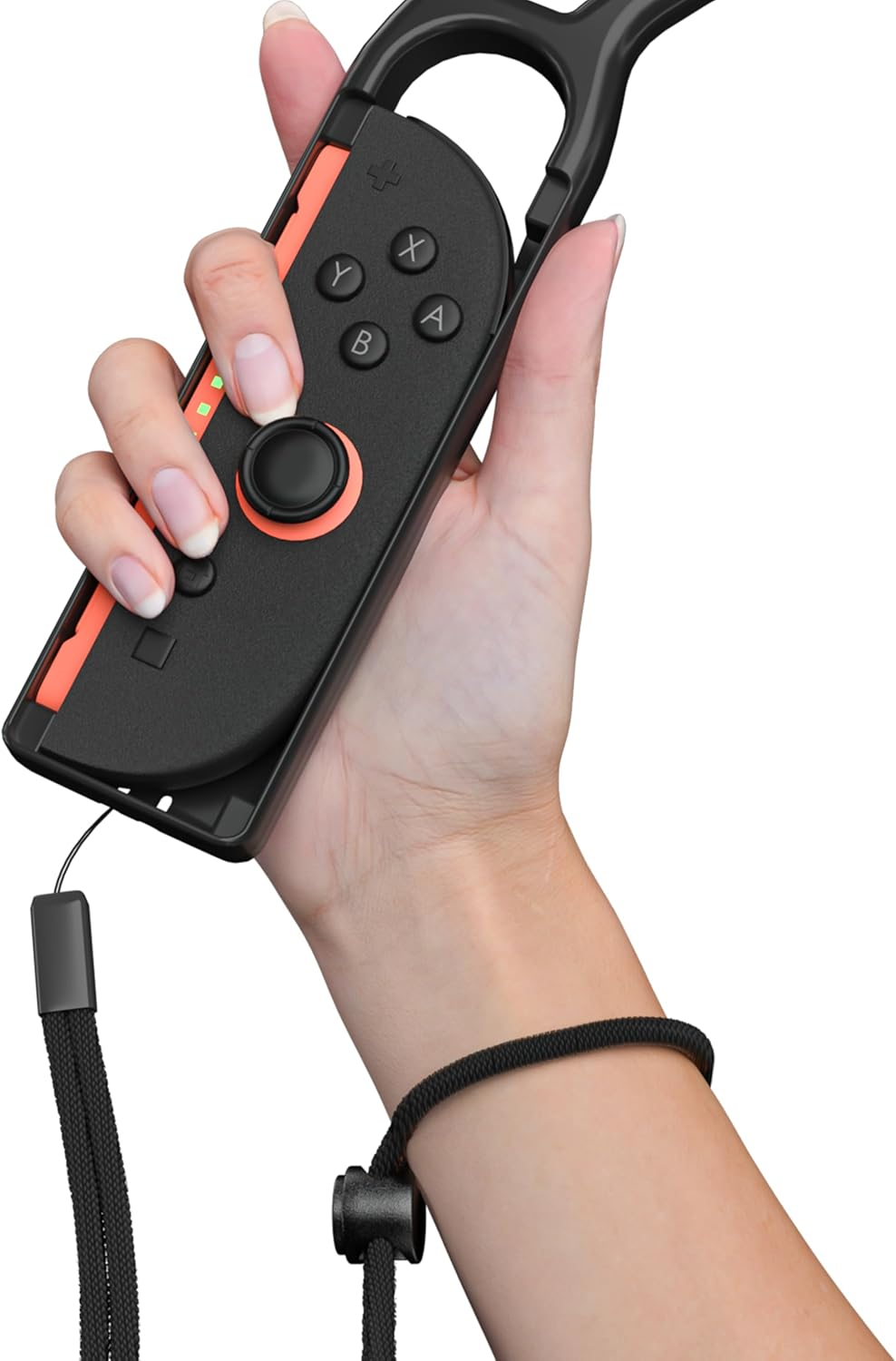 Tennis Racket Controller Attachment for Switch 2, 2-Pack, Black and Blue-Orange, 46G Each (Black) image number 1