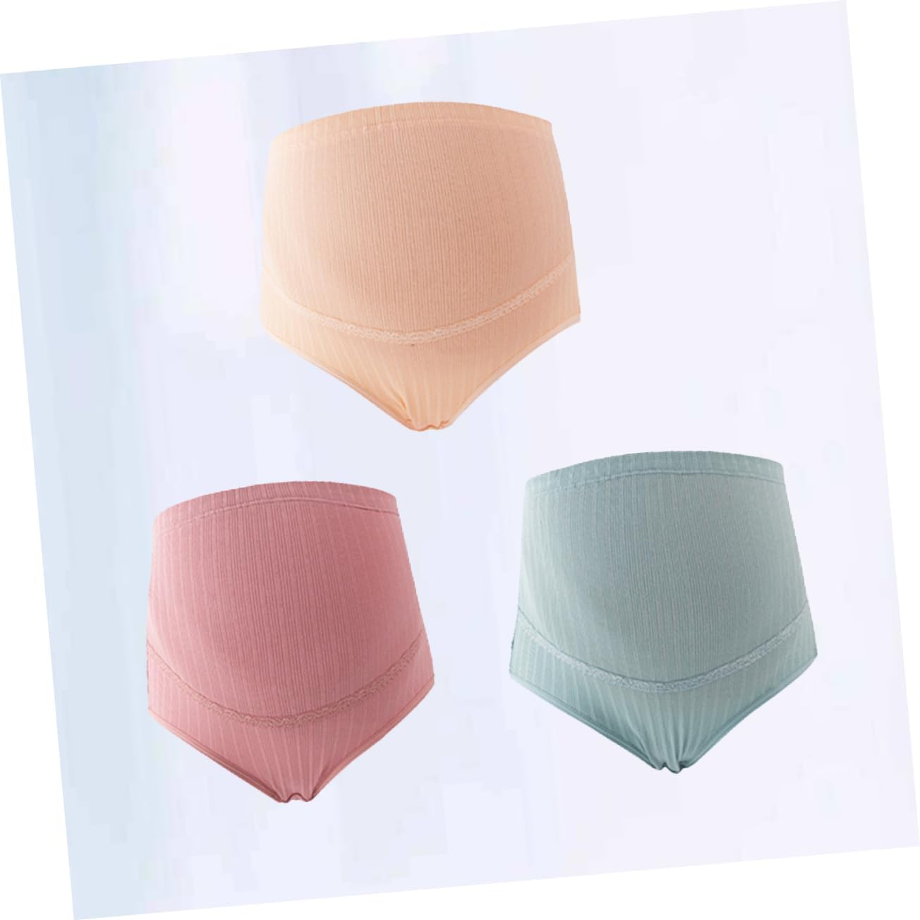 3Pcs XL High Waist Maternity Panties Cotton Undies for Pregnant Women Belly Band Comfortable Maternity Underwear for Daily Wear image number 1