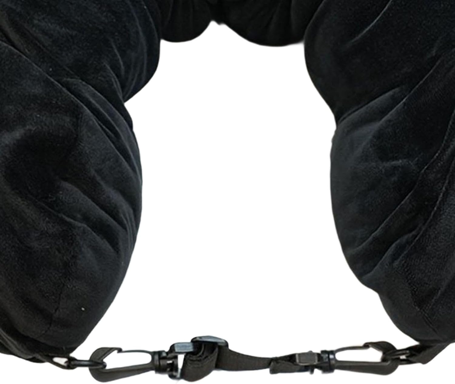 Baotyjie Travel Neck Pillow Stuffable Neck Pillow Case Cover,Carry on Luggage Soft, Fillable Travel Pillow, Storage Bag, Black