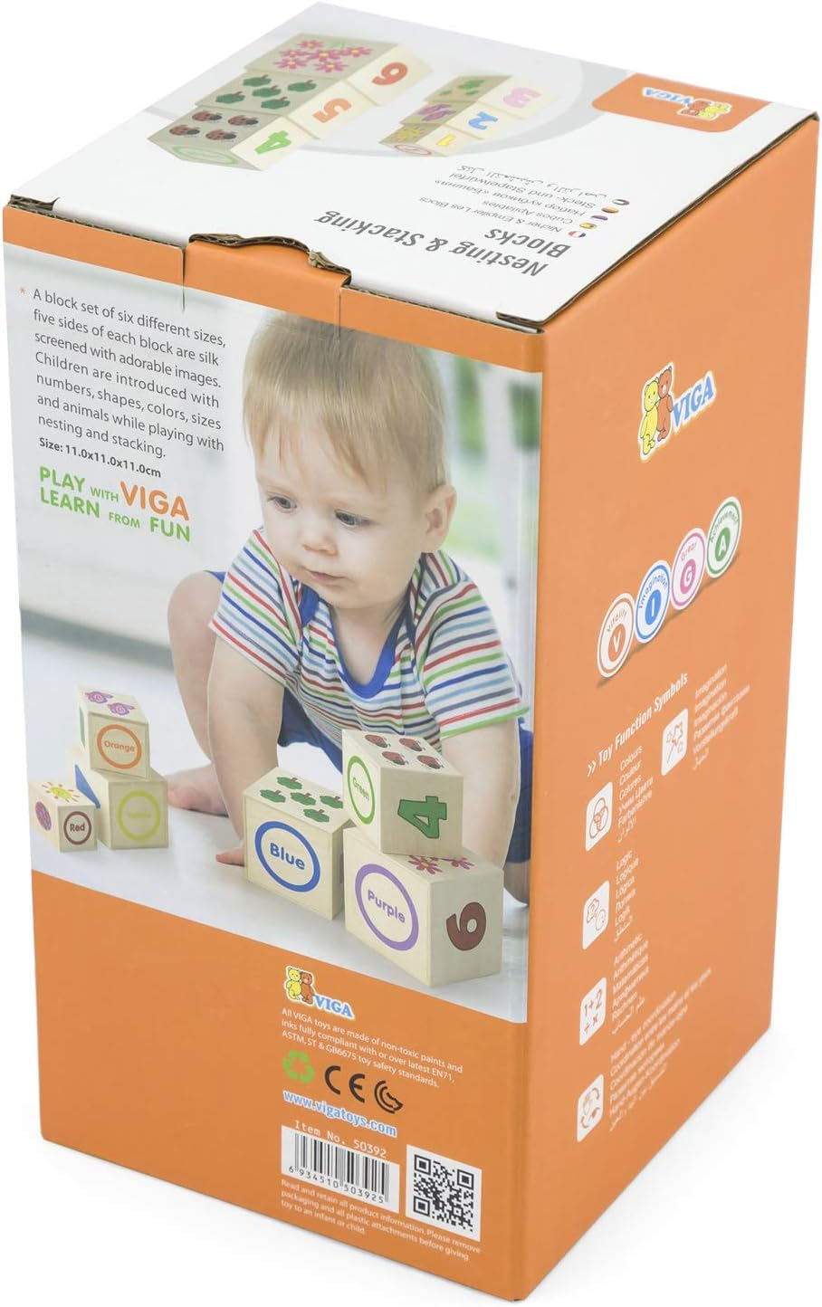 Viga Wooden Stacking Nesting Boxes image number 3